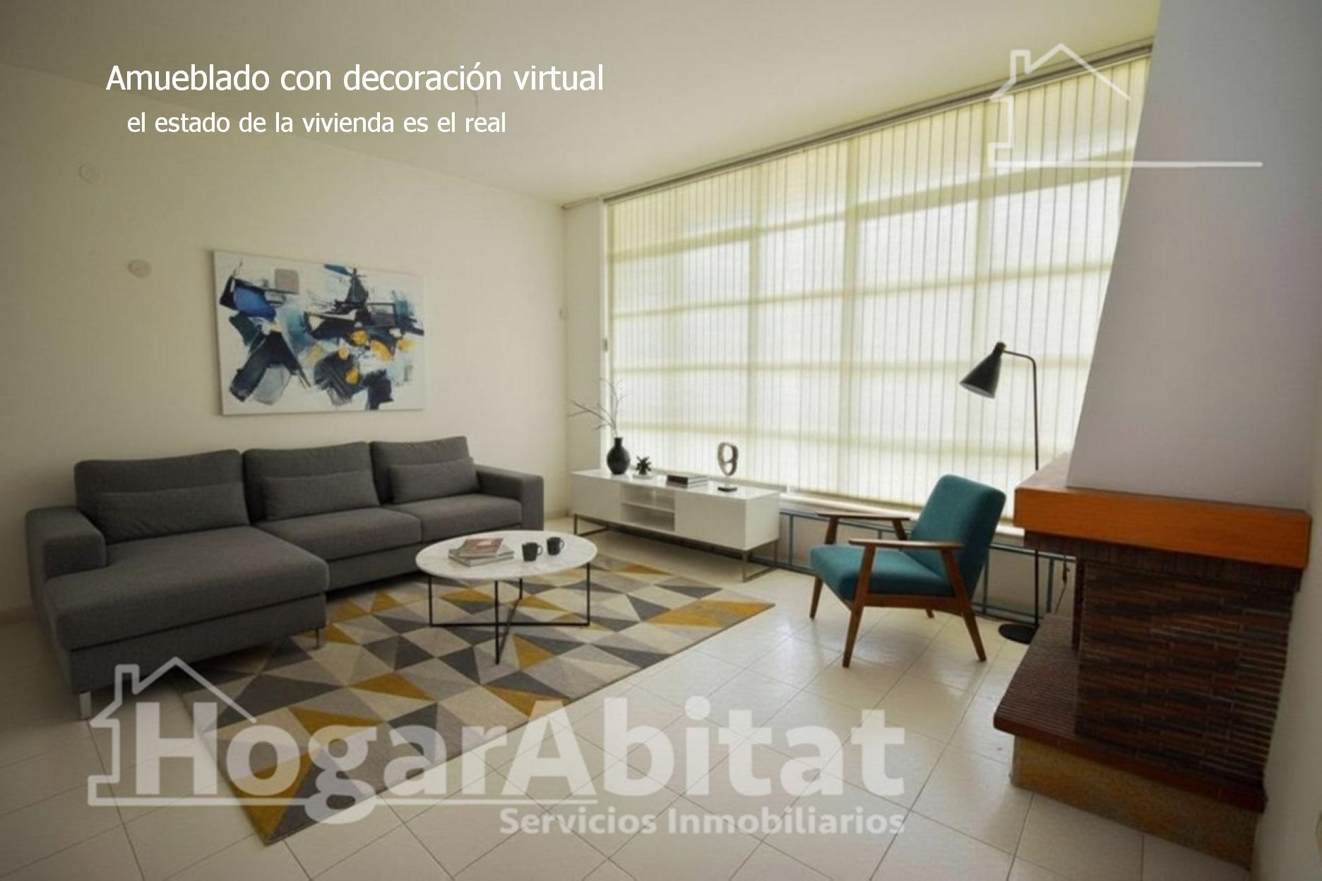 Sala d'estar de Casa adosada en venda en Burriana / Borriana amb Jardí privat, Terrassa i Alarma