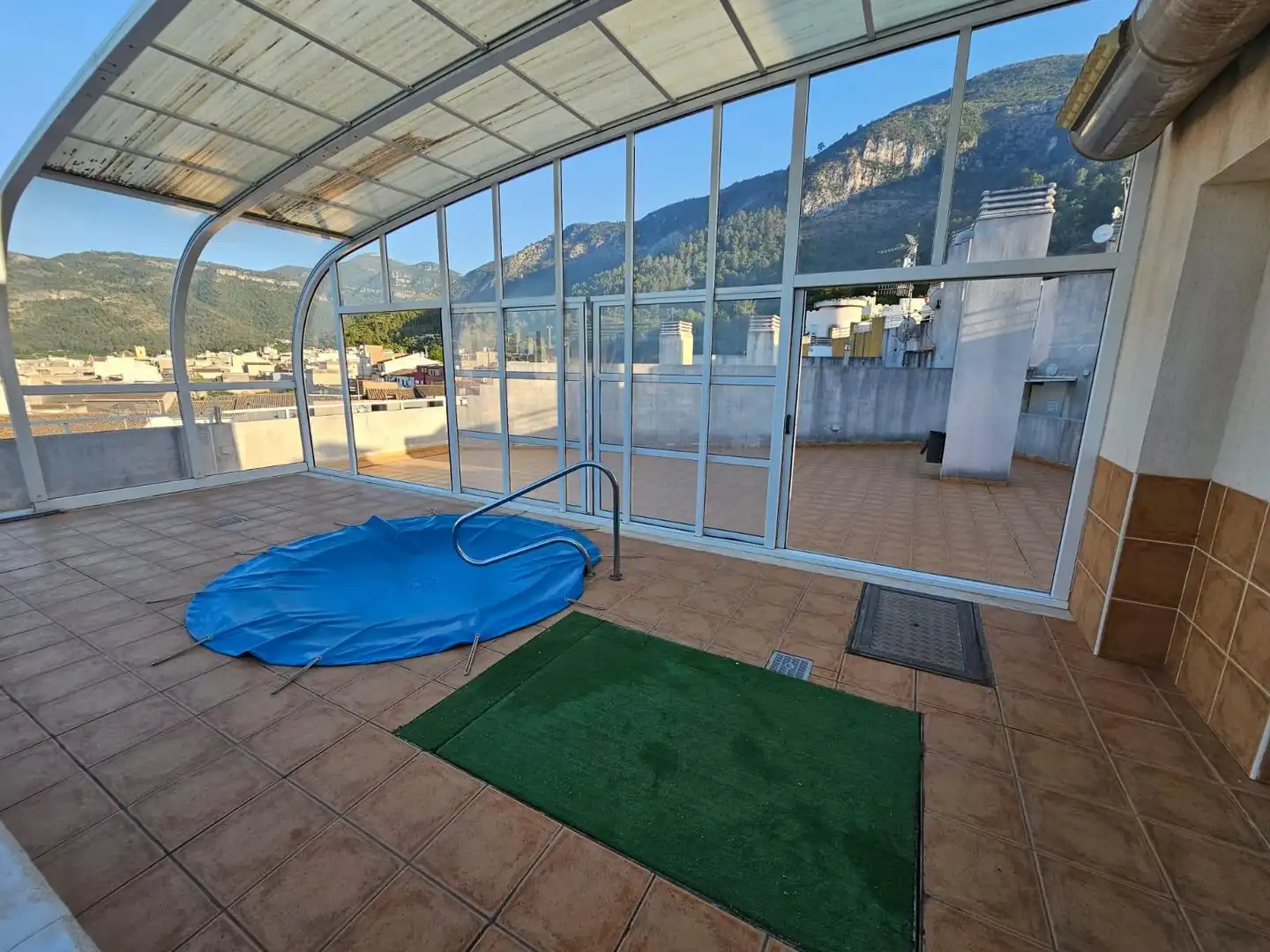 Terrace of Flat for sale in Simat de la Valldigna  with Air Conditioner, Private garden and Balcony