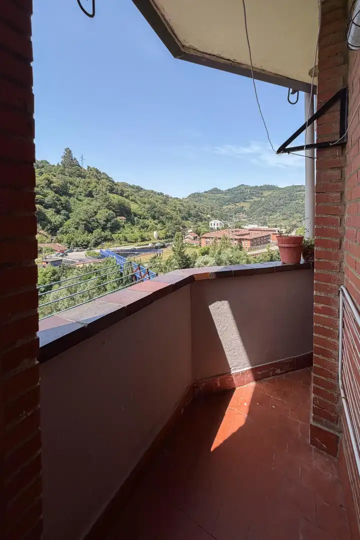 Terraza de Piso en venta en Mieres (Asturias) con Calefacción, Parquet y Amueblado