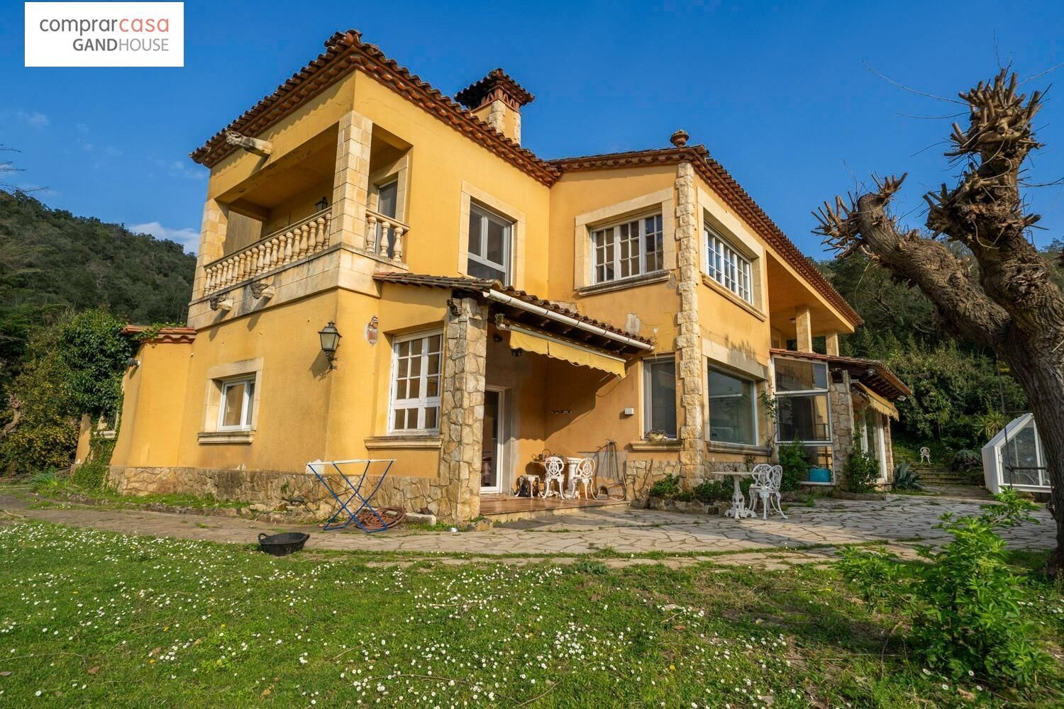 Außenansicht von Country house zum verkauf in Caldes de Malavella mit Klimaanlage, Heizung und Privatgarten