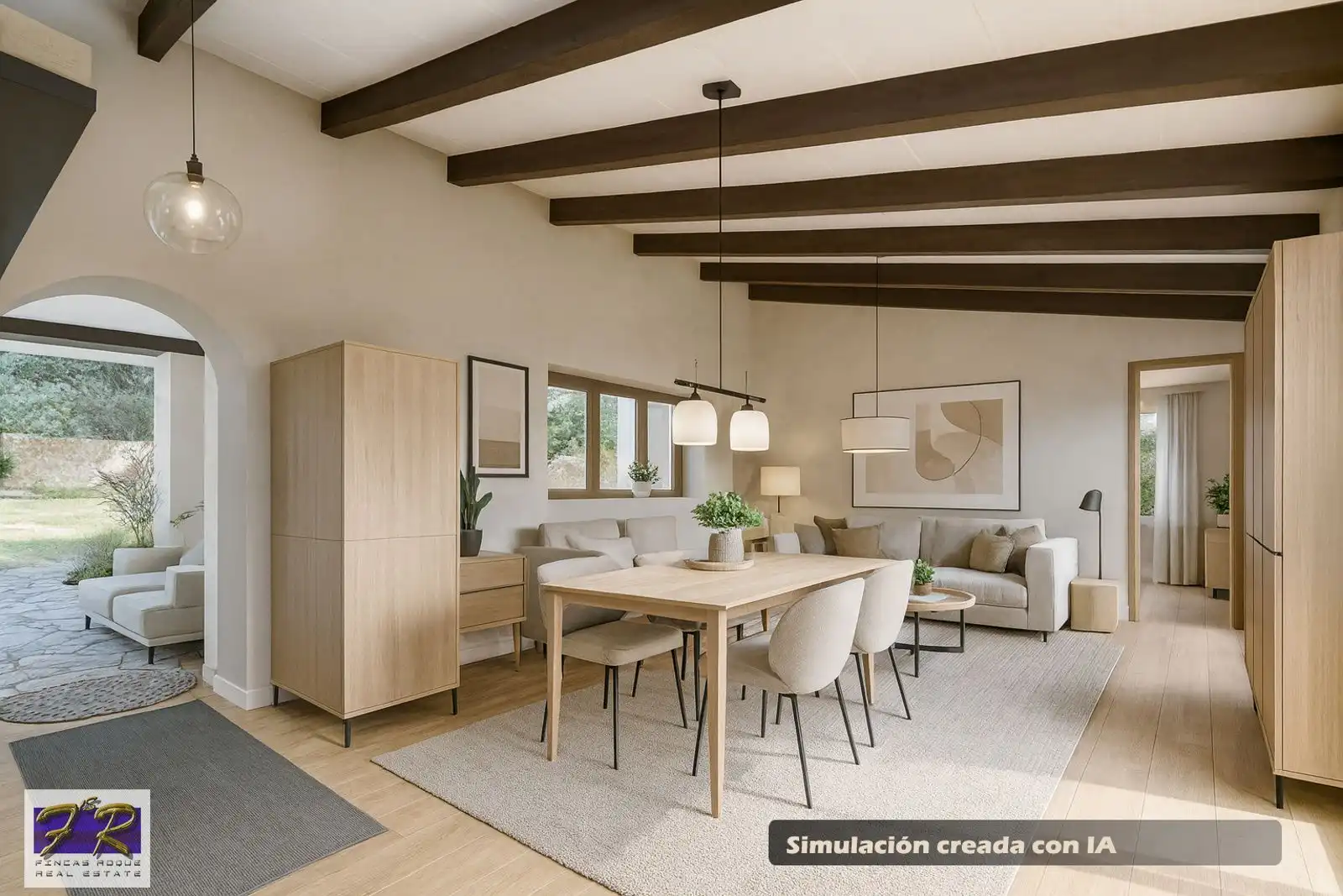 Sala de estar de Finca rústica en venta en Búger con Aire acondicionado, Terraza y Trastero