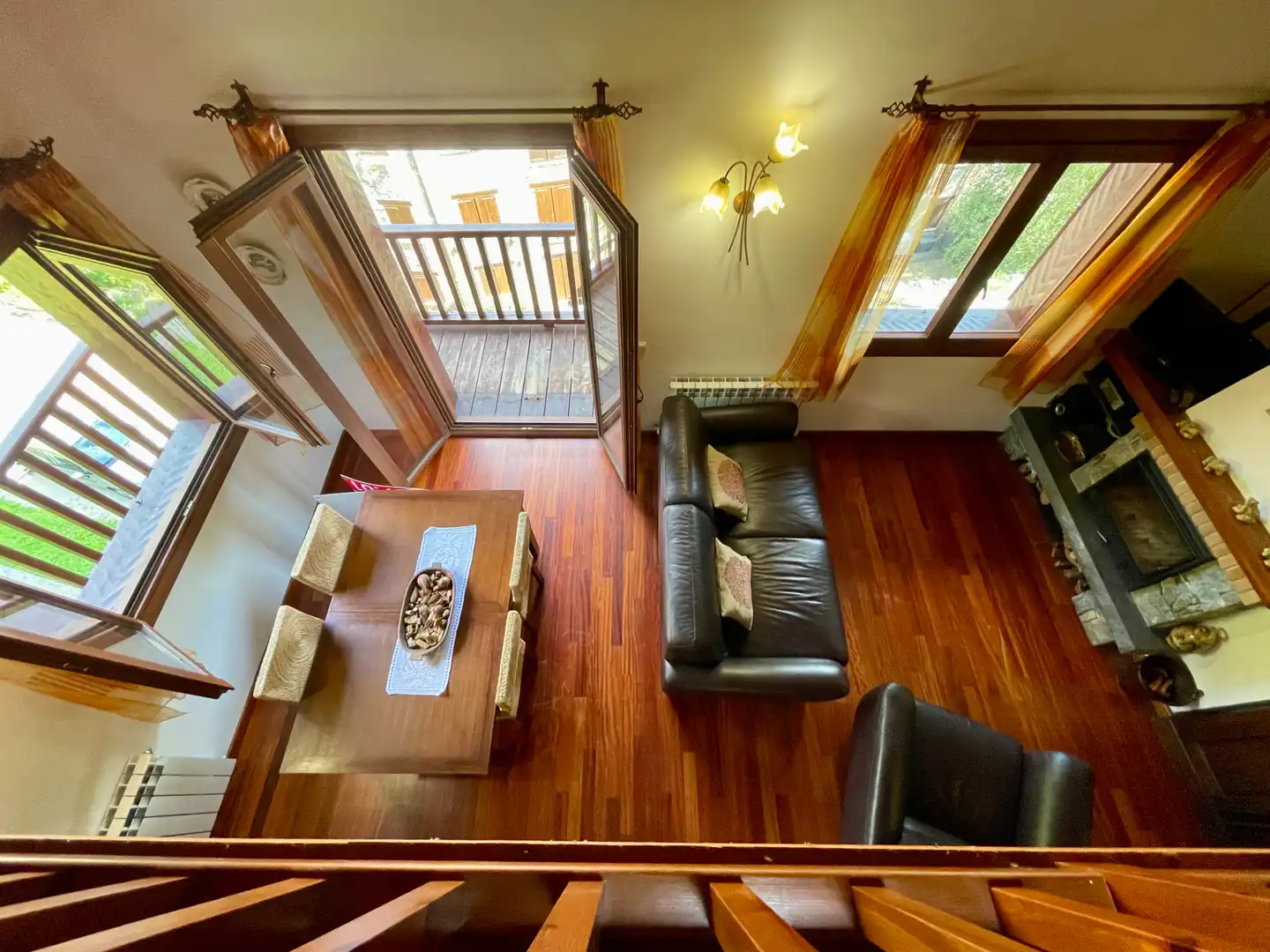 Living room of Duplexes for sale in Setcases  with Heating, Parquet flooring and Furnished