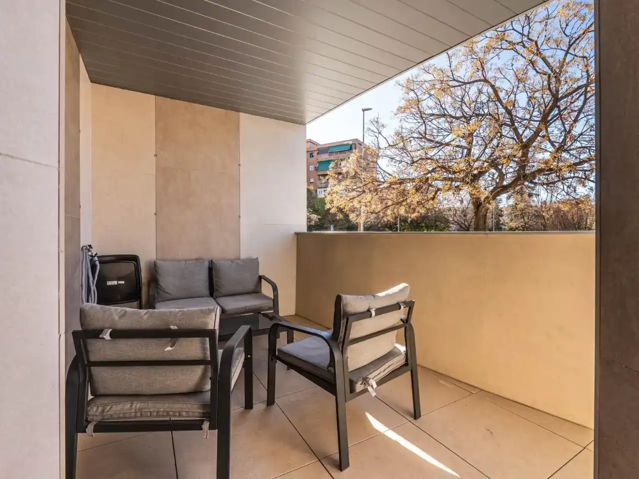 Terrace of Flat for rent in Granada  with Air Conditioner, Swimming Pool and Furnished
