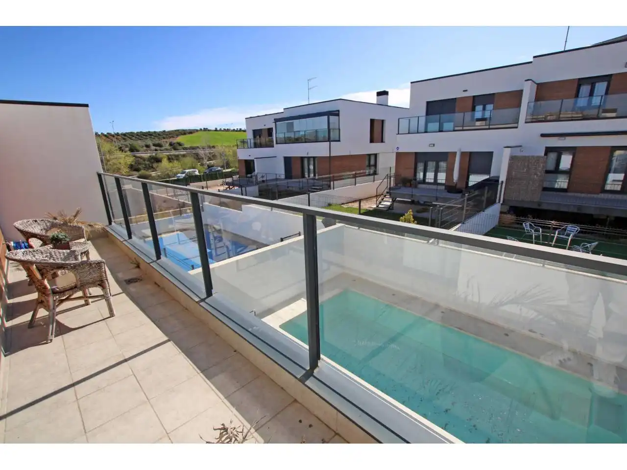 Swimming pool of Detached homes for sale in Guadalajara  with Heating, Private garden and Swimming Pool