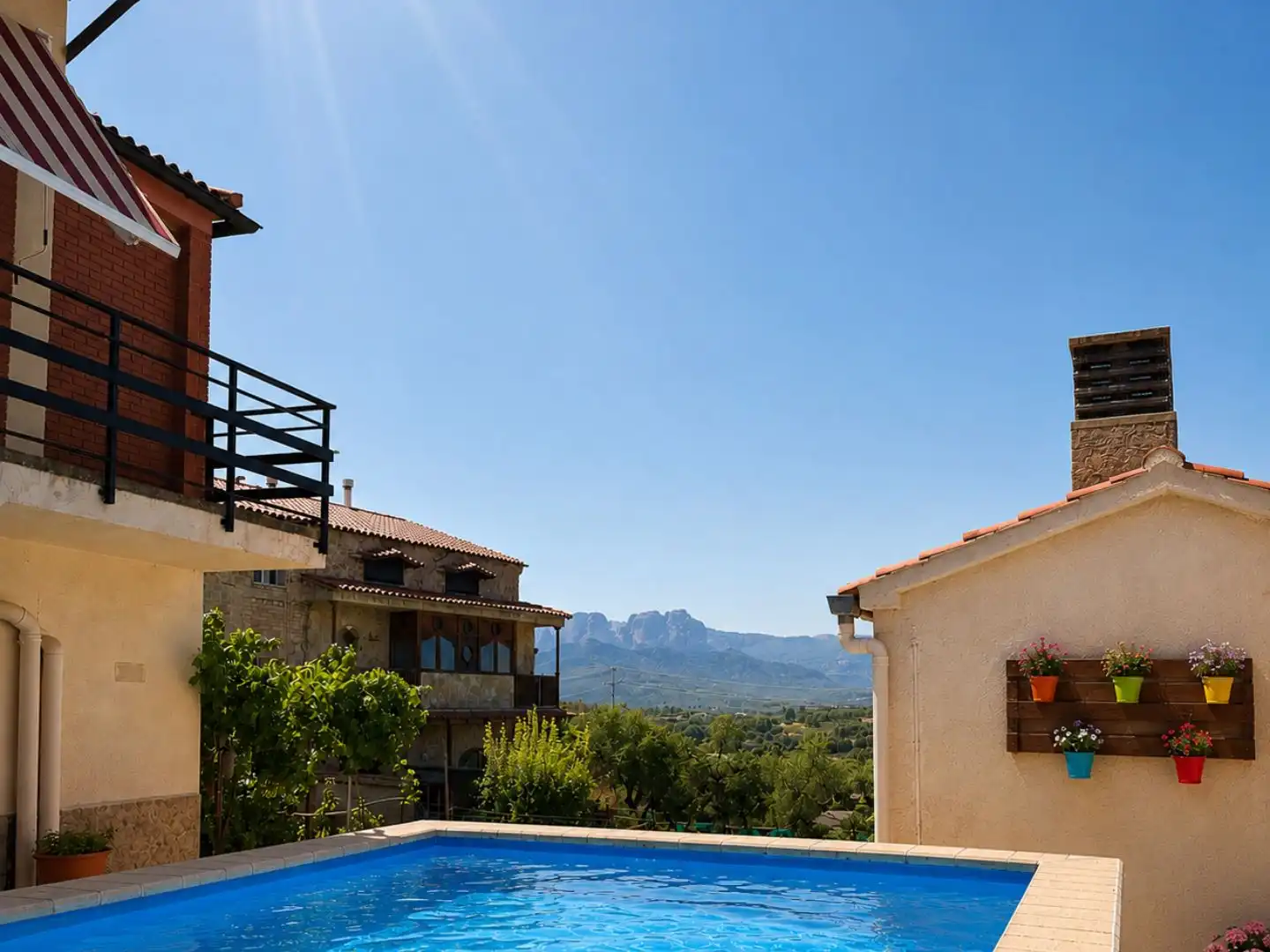 Terrace of Houses for sale in Horta de Sant Joan  with Air Conditioner, Terrace and Swimming Pool
