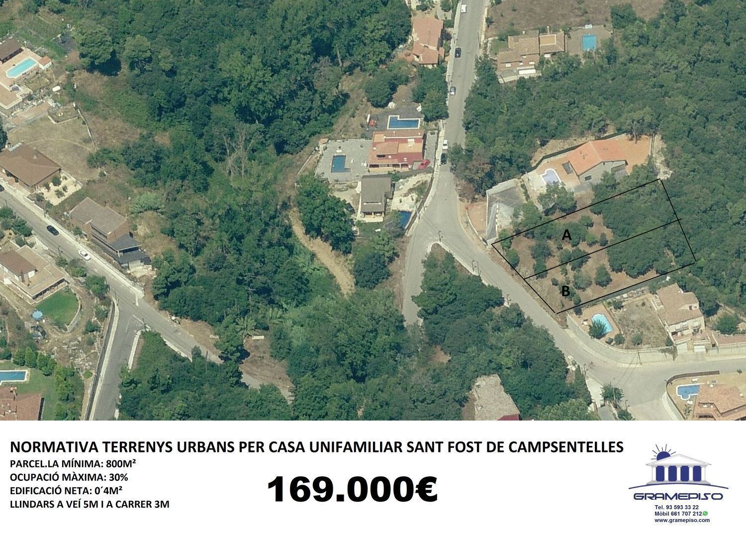 Vista exterior de Piso en venta en Sant Fost de Campsentelles