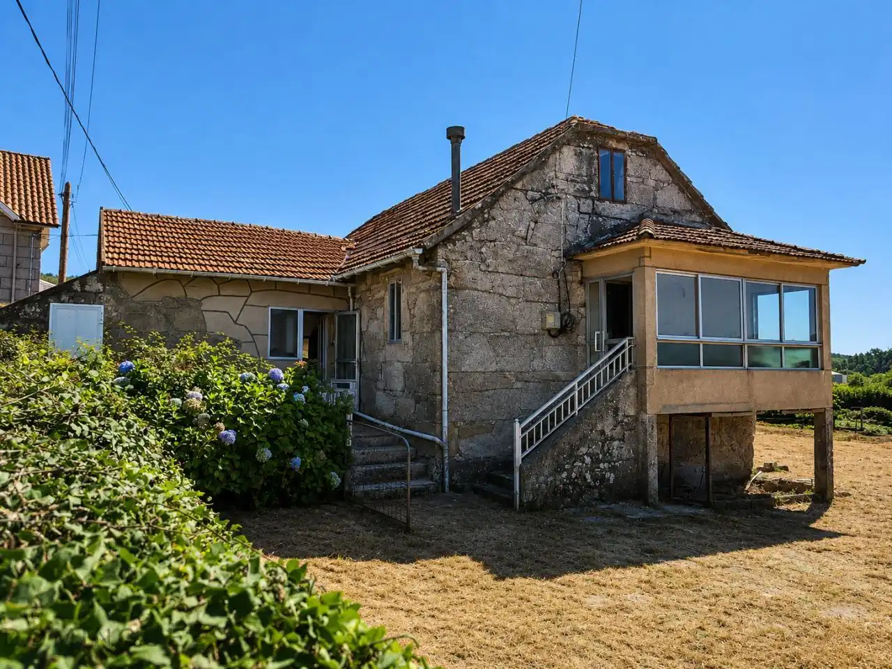Vista exterior de Casa o xalet en venda en Pazos de Borbén amb Calefacció i Terrassa