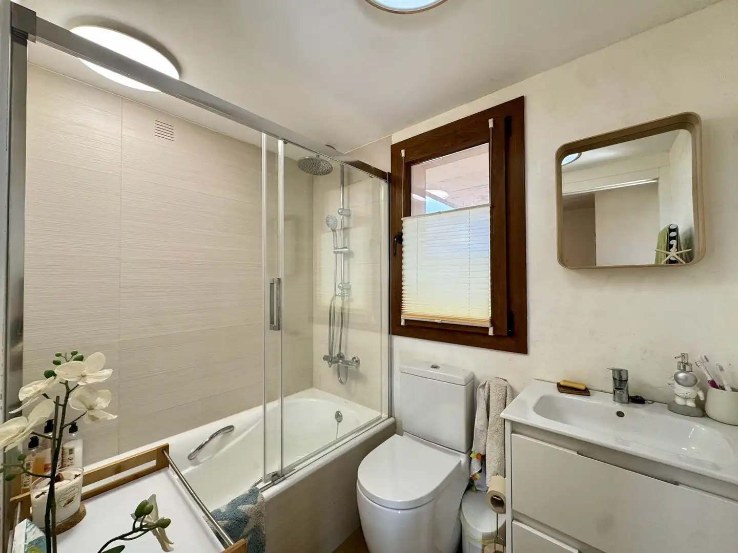 Badezimmer von Country house zur Miete in Llucmajor mit Klimaanlage, Heizung und Terrasse