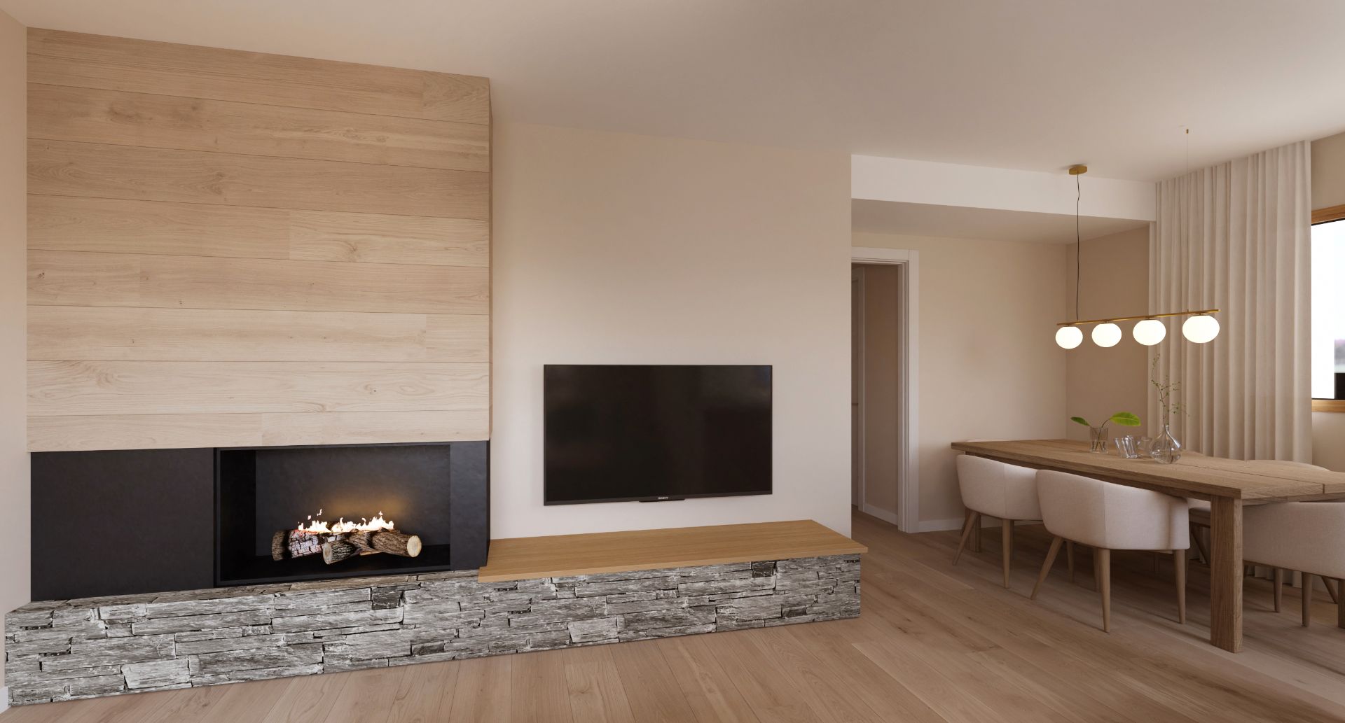 Living room of Flat for sale in Bossòst  with Air Conditioner, Heating and Parquet flooring