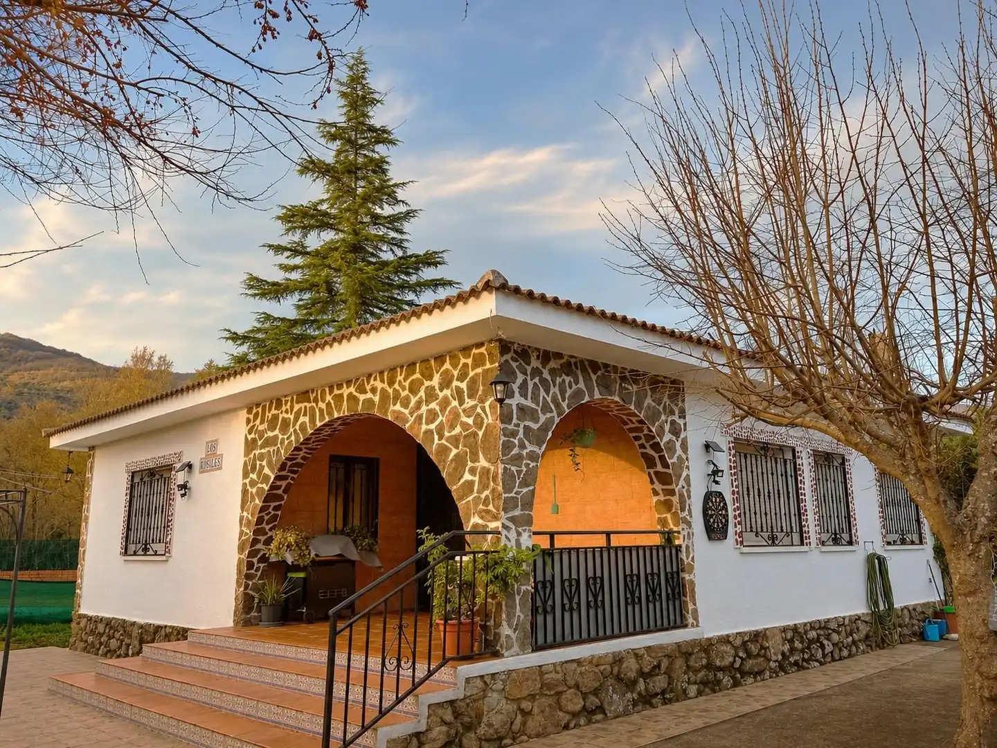 Vista exterior de Casa o chalet en venta en Casas del Castañar con Jardín privado, Trastero y Piscina