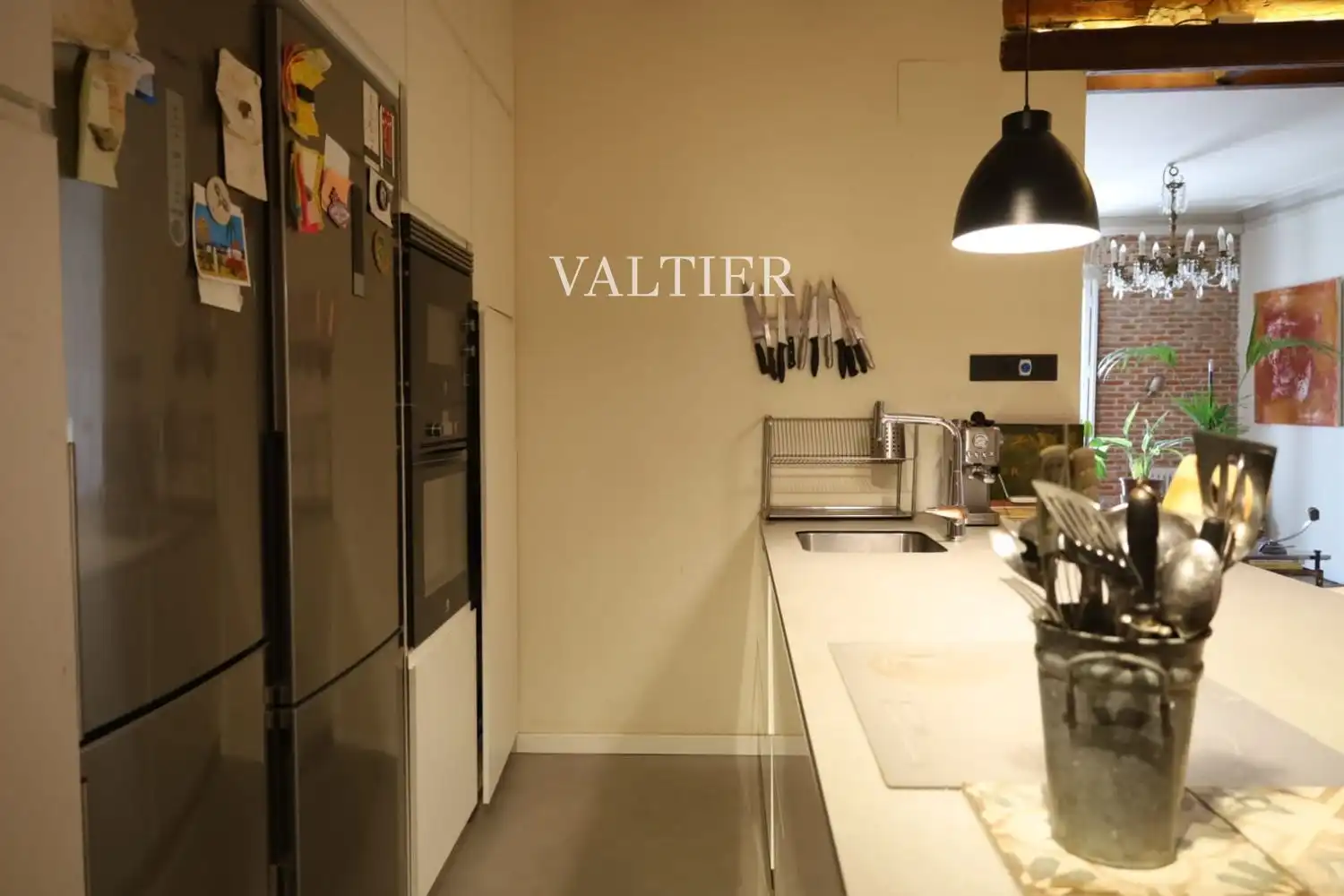 Kitchen of Flat for rent in Madrid  with Air Conditioner, Storage room and Furnished