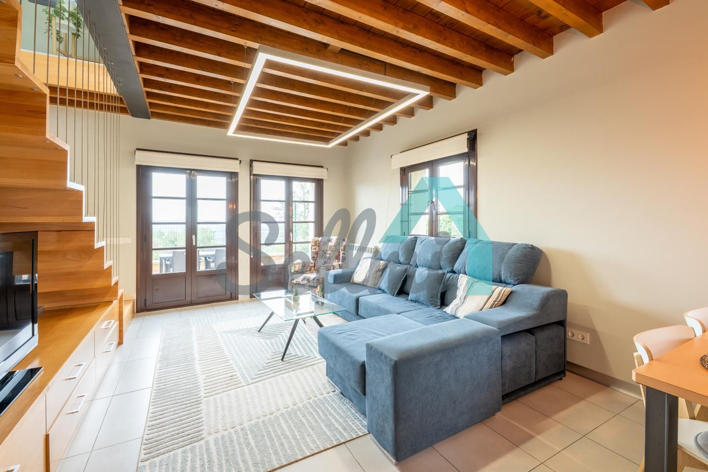 Living room of Single-family semi-detached to rent in Oviedo   with Heating, Terrace and Furnished