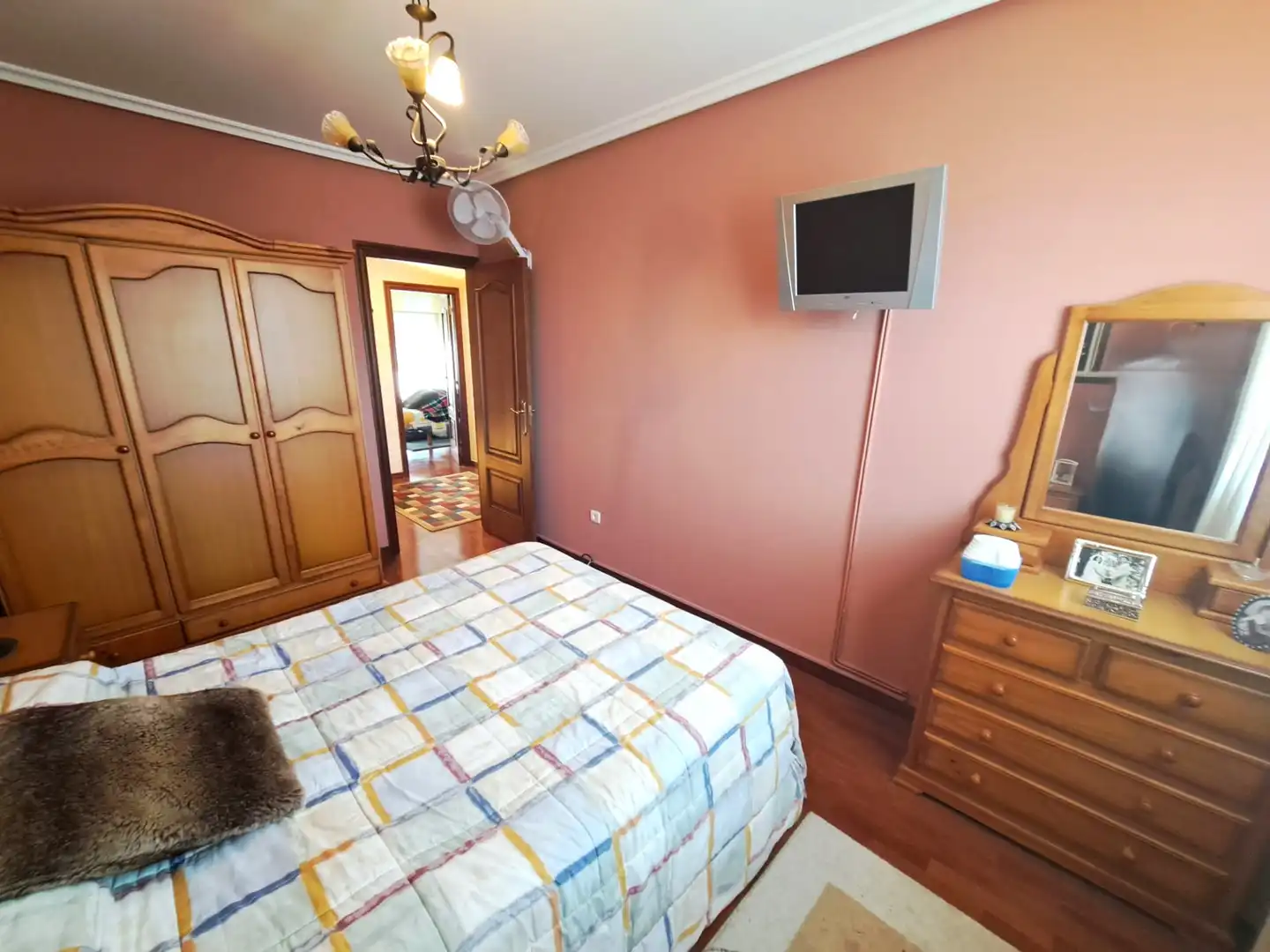 Schlafzimmer von Einfamilien-Reihenhaus zum Verkauf in Zarratón mit Heizung, Terrasse und Möbliert