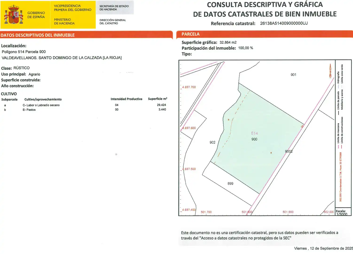 Terreno rustico in vendita a Santo Domingo de la Calzada
