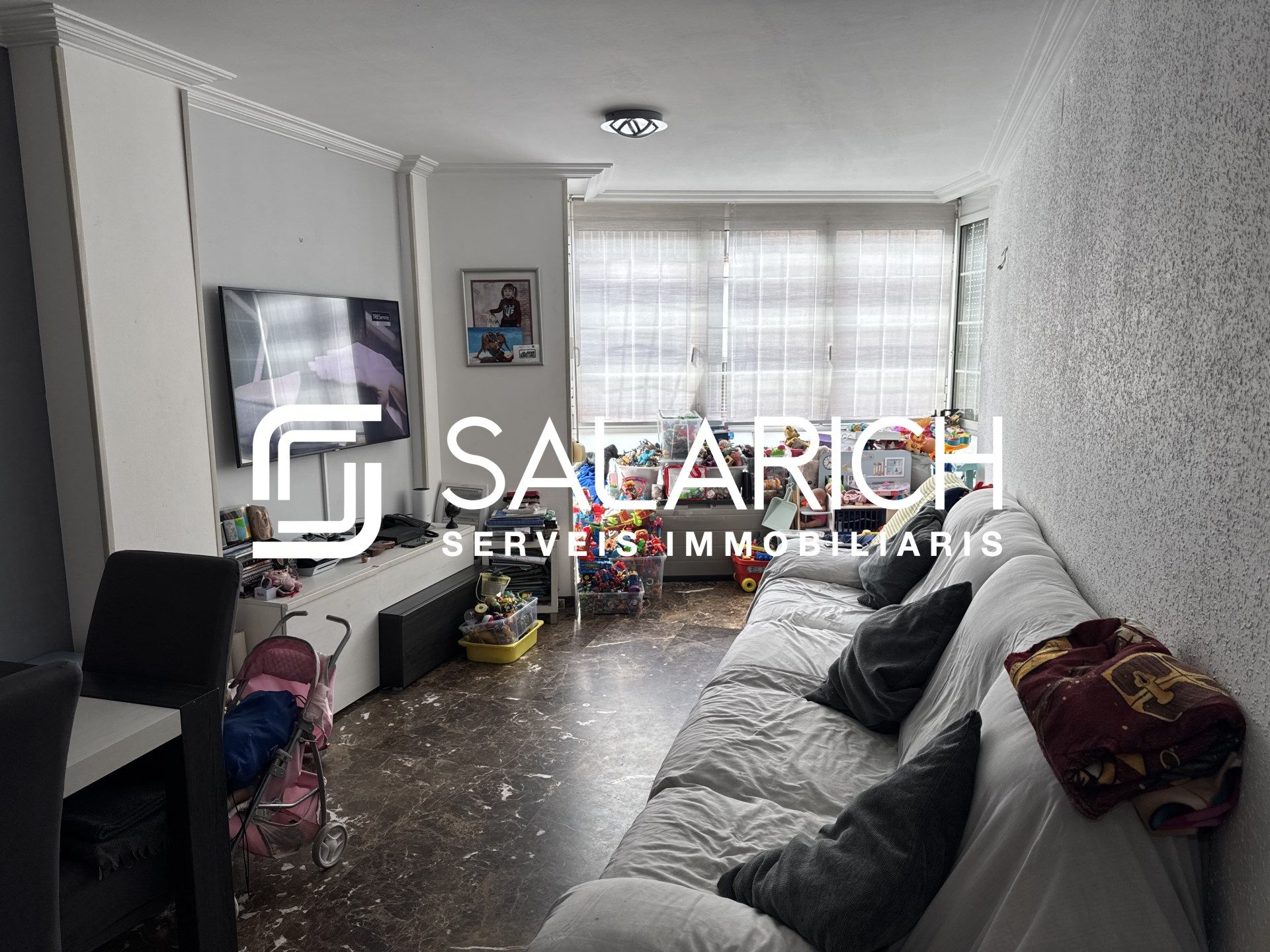 Sala d'estar de Dúplex en venda en  Barcelona Capital amb Aire condicionat i Terrassa
