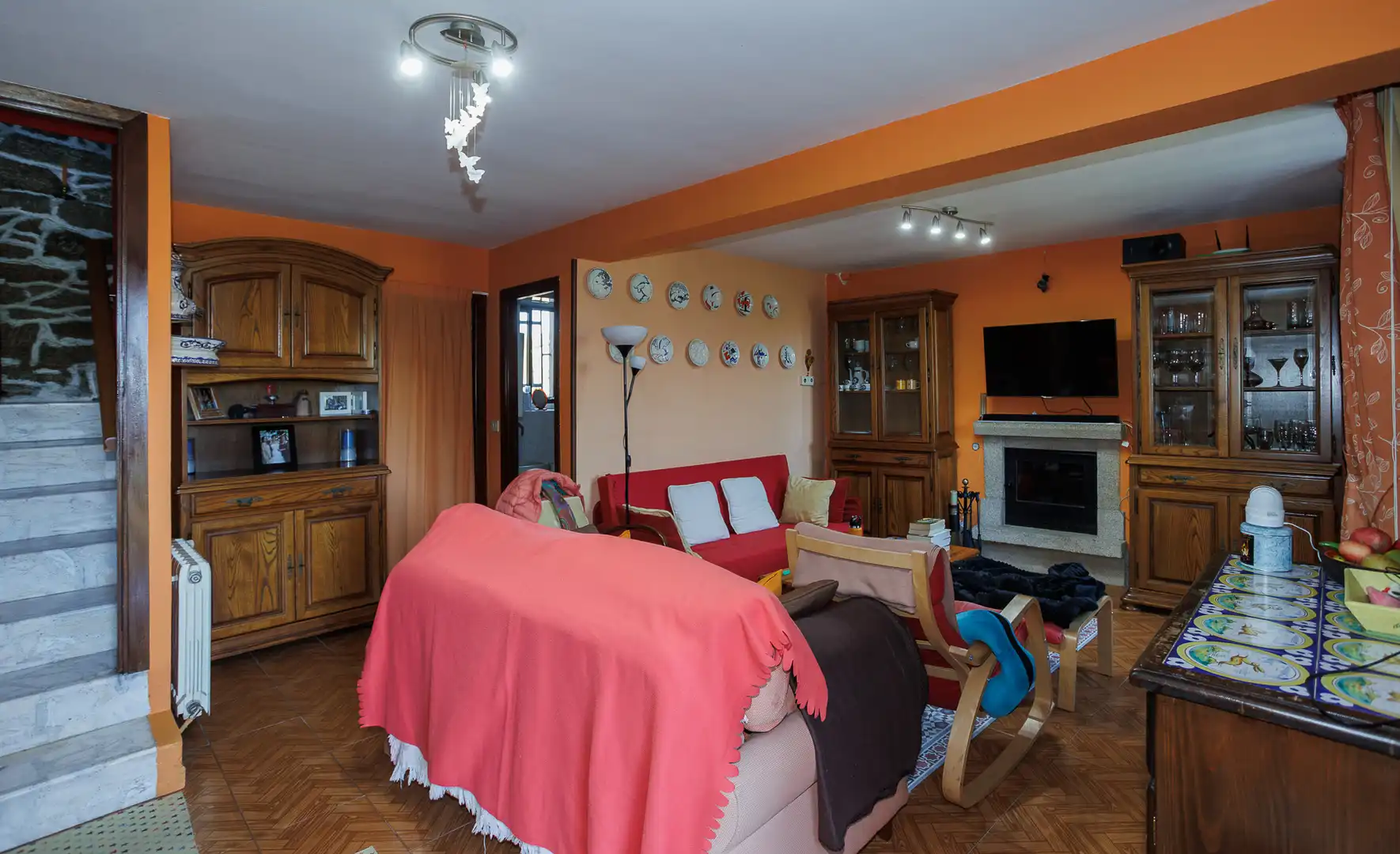 Living room of Country homes for sale in Guitiriz  with Furnished