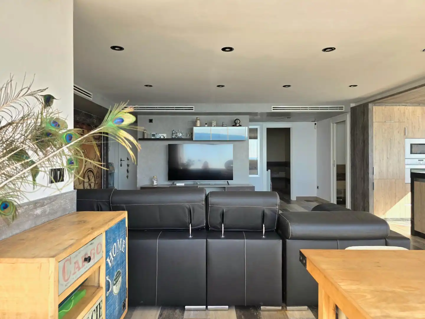 Wohnzimmer von Wohnung zur Miete in Torremolinos mit Klimaanlage, Heizung und Privatgarten