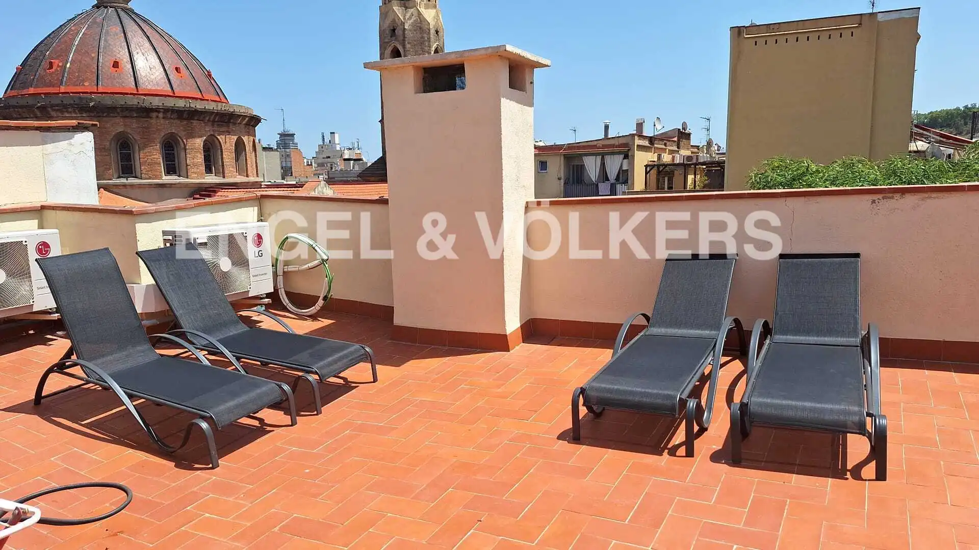 Terrace of Flat for rent in Barcelona  with Air Conditioner, Heating and Furnished