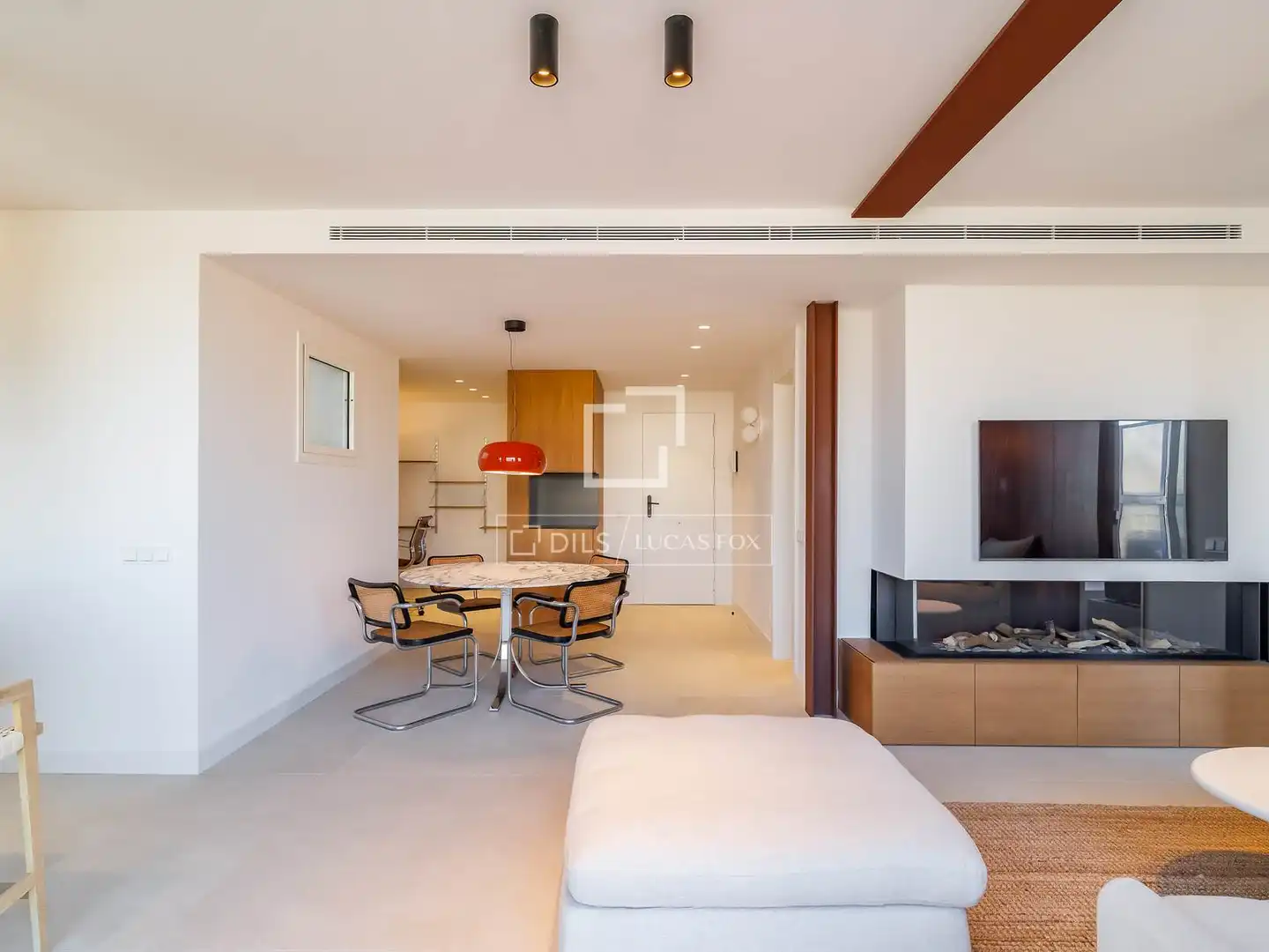 Sala d'estar de Àtic en venda en Barcelona amb Aire condicionat, Terrassa i Moblat