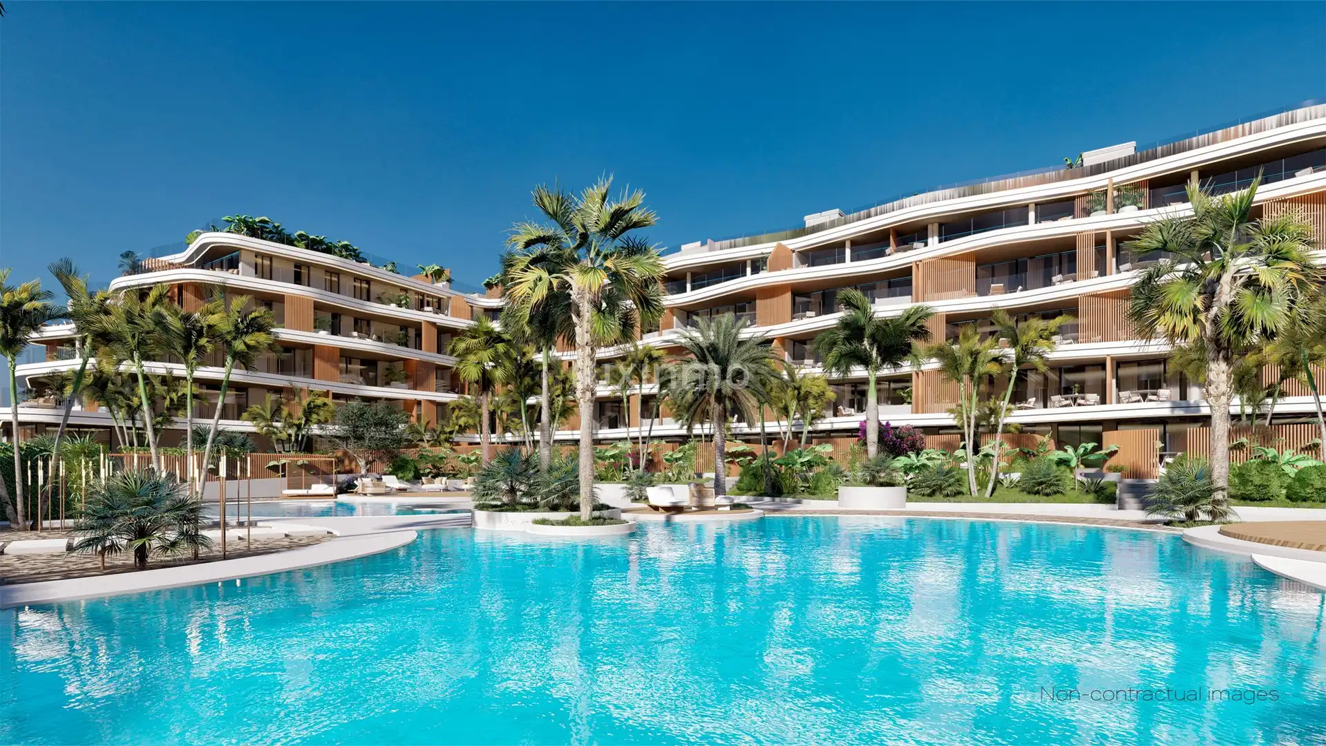 Außenansicht von Erdgeschoss zum Verkauf in Santa Eulària des Riu mit Klimaanlage, Privatgarten und Terrasse