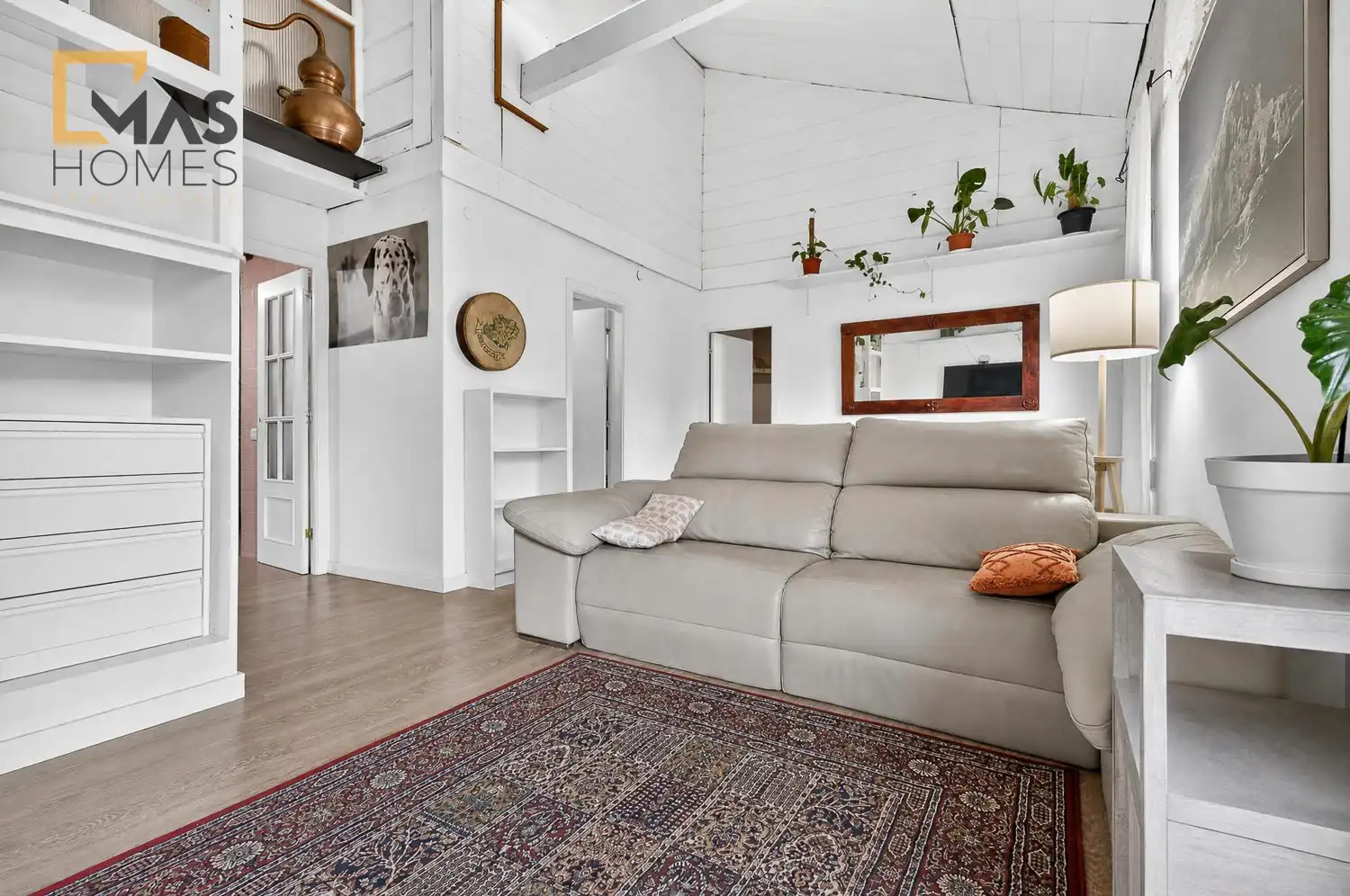 Living room of Attic for sale in Barcelona  with Furnished and Balcony