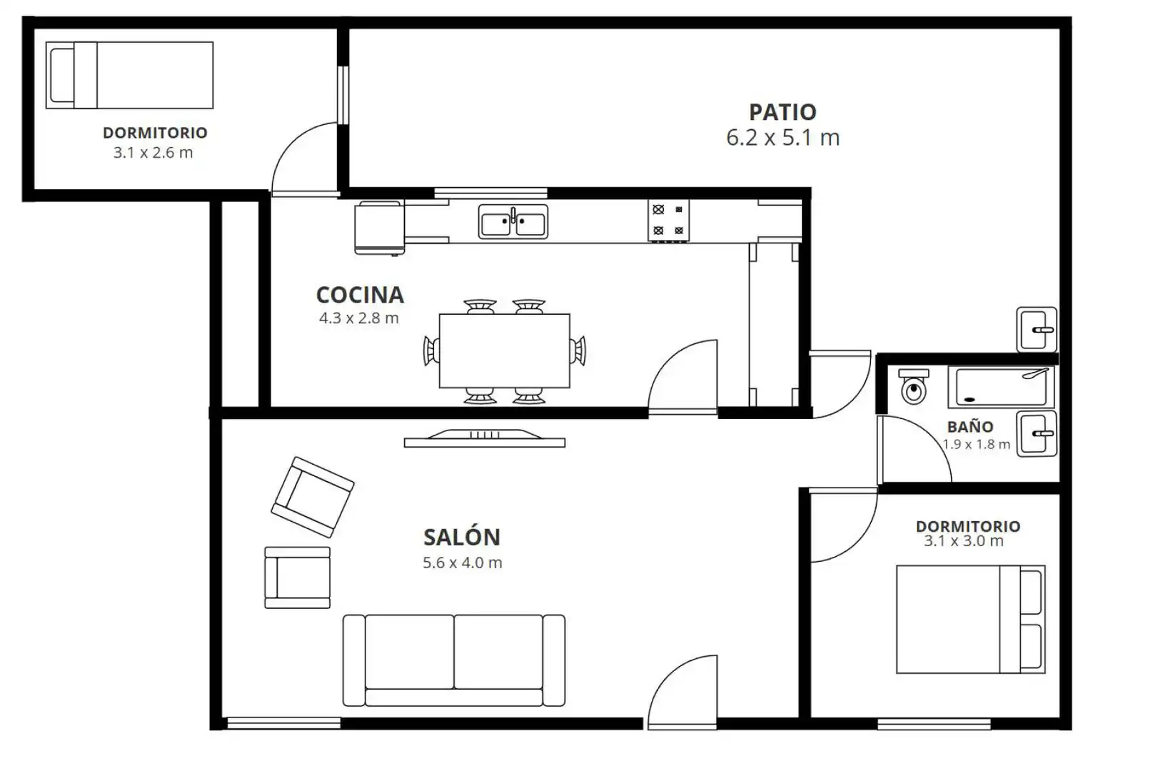 Piso en venta en Calle las Piñas, 3, Los Pacos