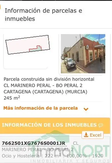 Aparcament de Edifici en venda en Cartagena