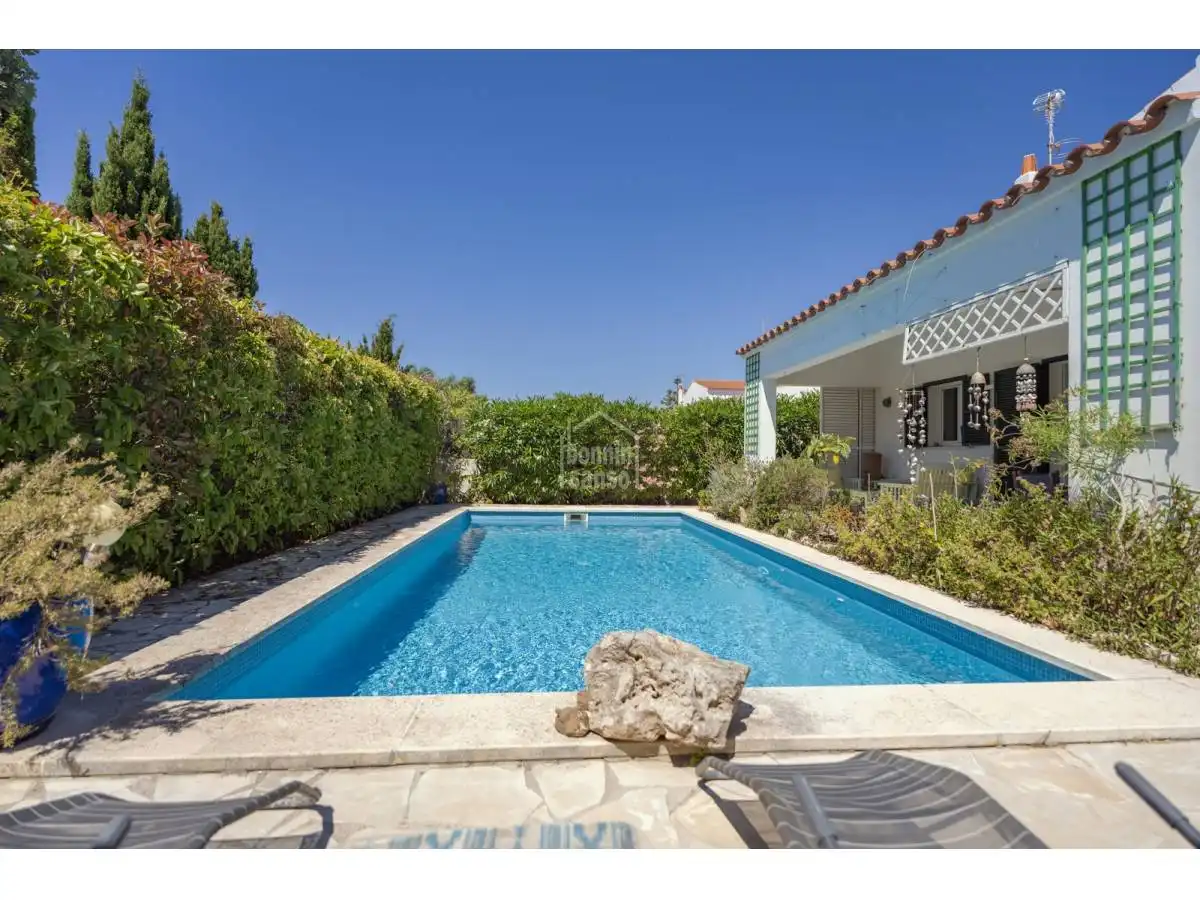 Piscina de Casa o xalet en venda en Es Castell amb Calefacció, Jardí privat i Terrassa