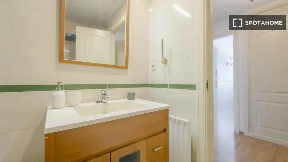 Bathroom of Flat for rent in Madrid  with Air Conditioner, Heating and Furnished