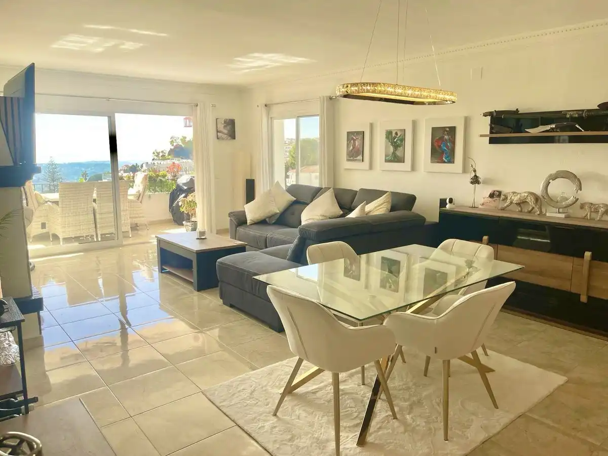 Sala de estar de Ático en venta en Mijas con Aire acondicionado, Calefacción y Terraza