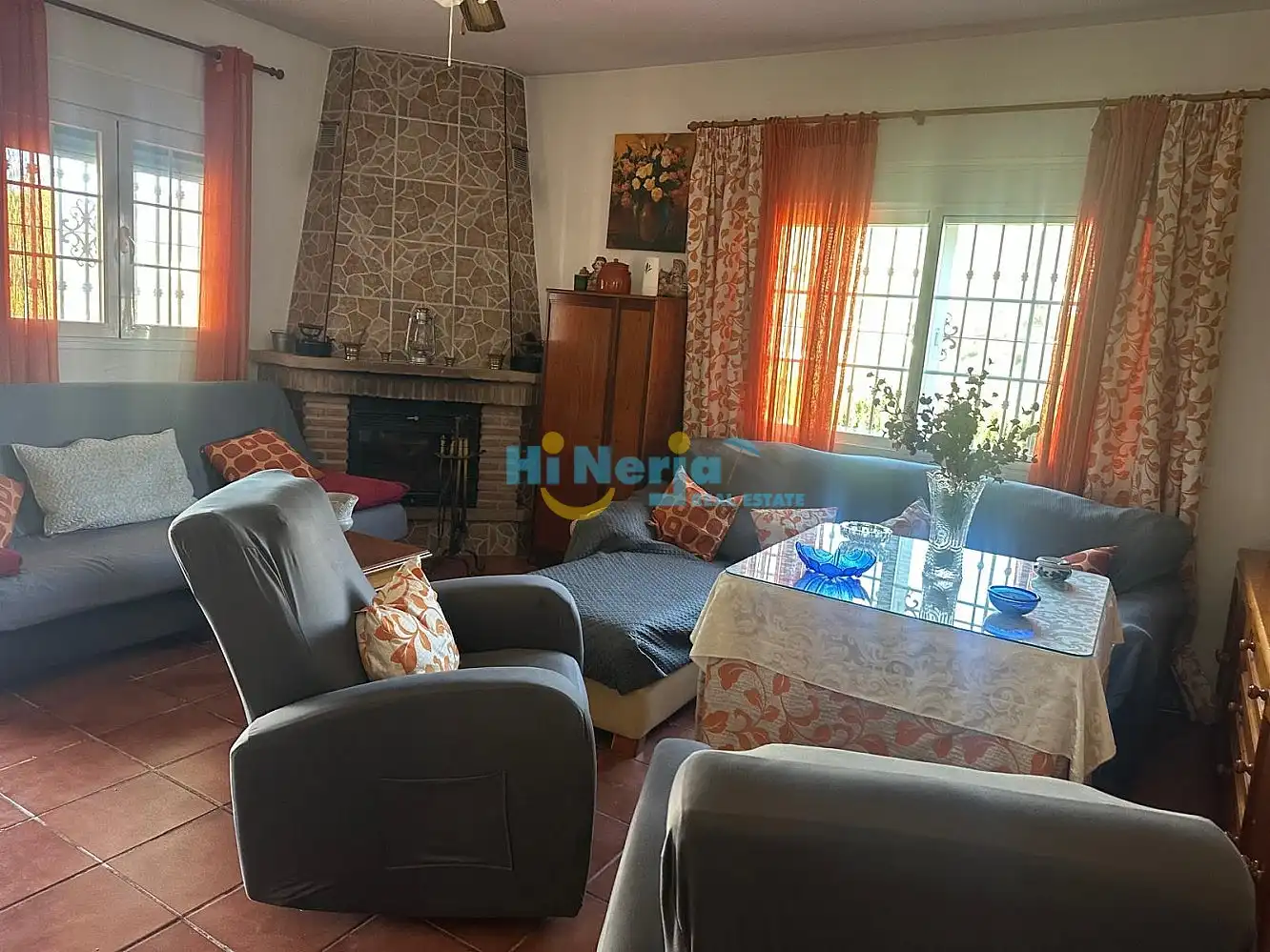 Sala d'estar de Casa o xalet de lloguer en Arenas amb Aire condicionat, Calefacció i Terrassa