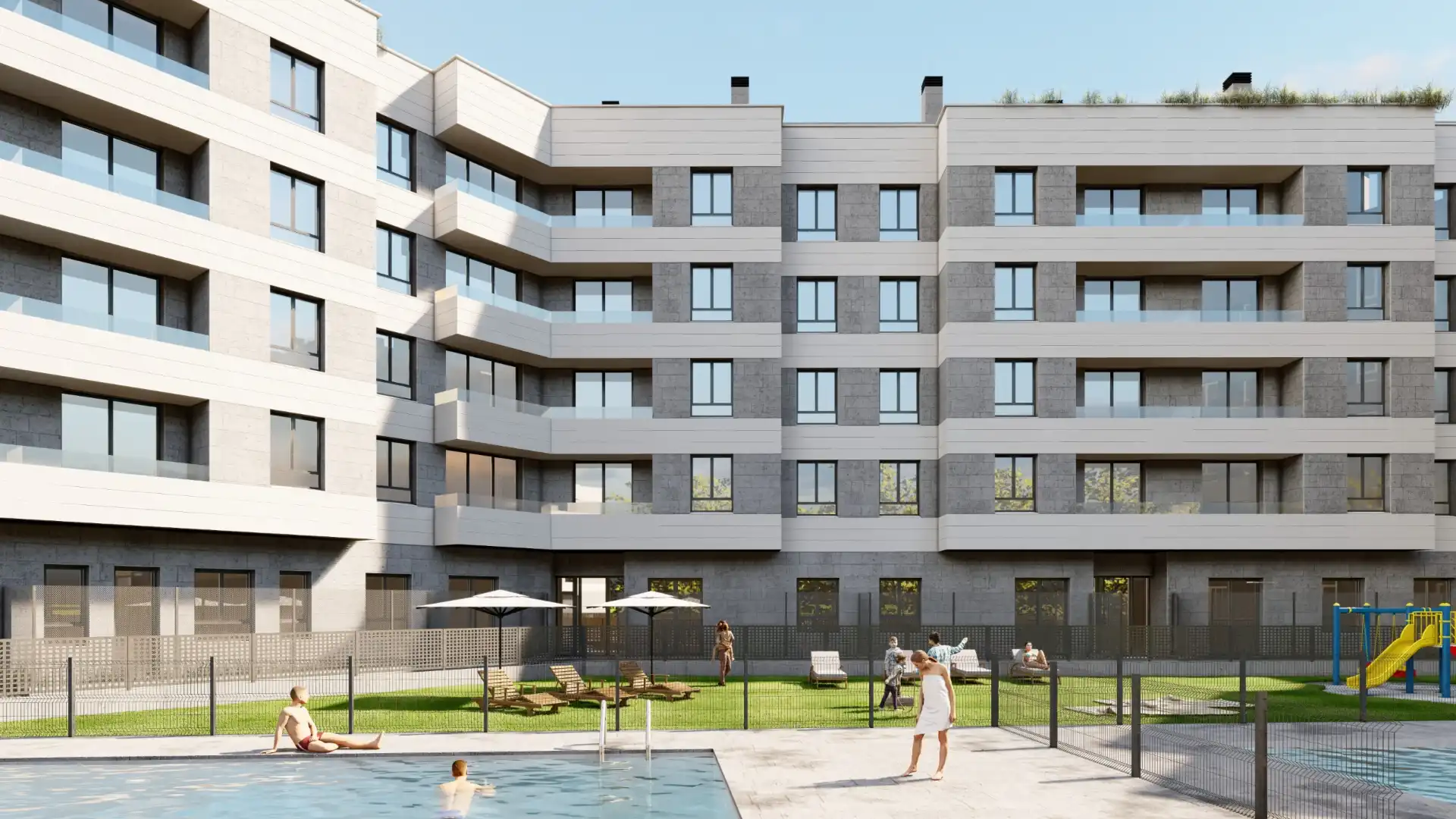 Exterior view of Flat for sale in Palencia Capital  with Storage room and Community pool