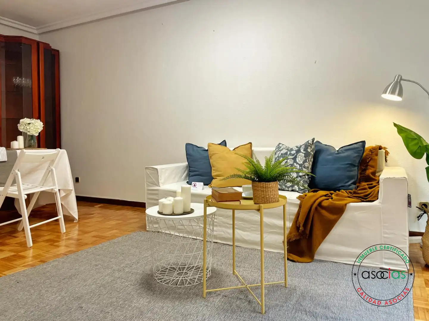 Wohnzimmer von Wohnung zum Verkauf in Gijón  mit Heizung, Parkett und Abstellraum