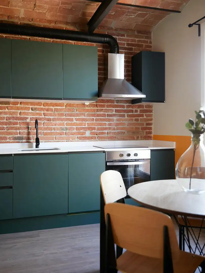 Cocina de Piso de alquiler en Barcelona con Aire acondicionado, Calefacción y Amueblado
