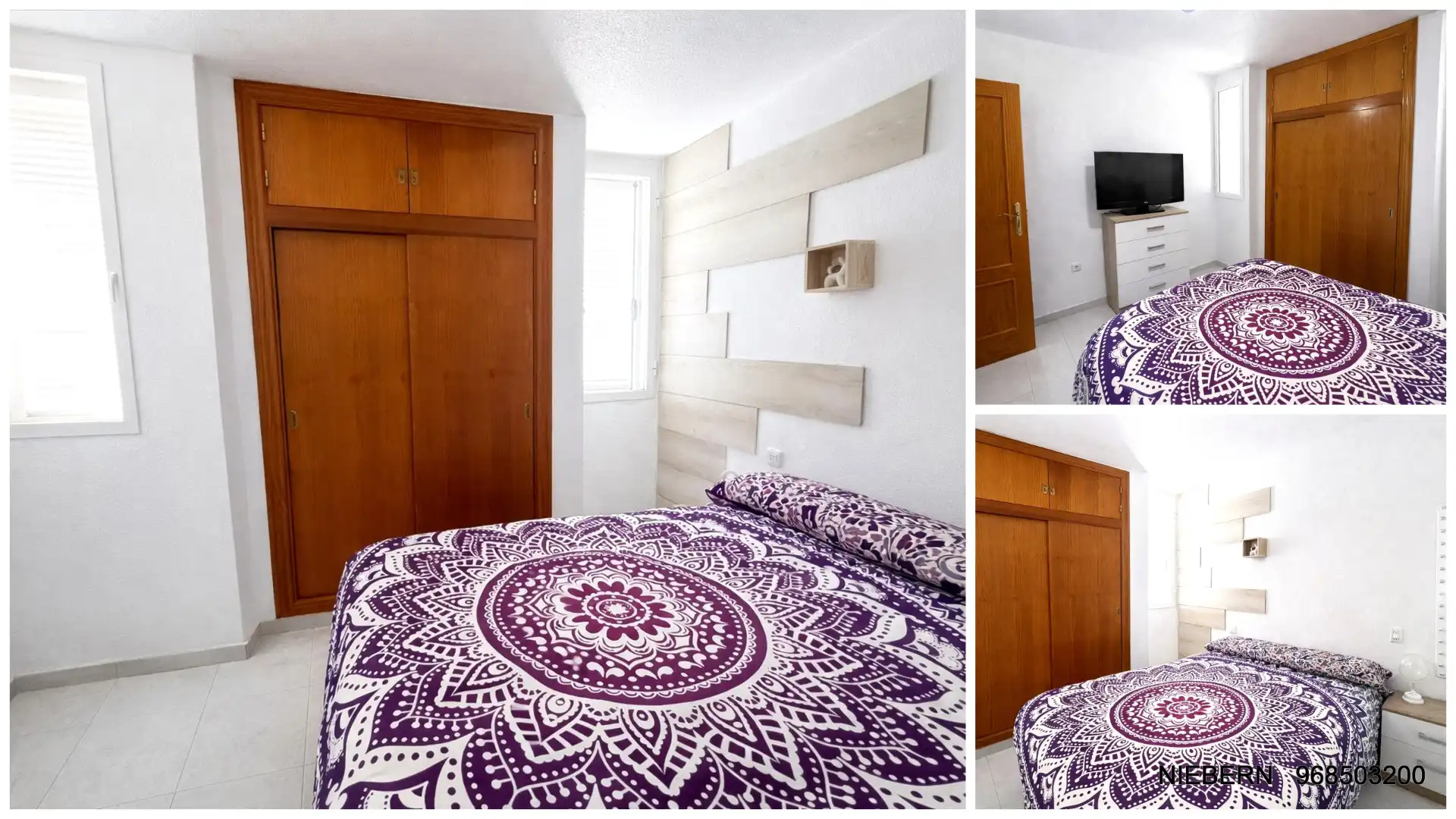 Schlafzimmer von Einfamilien-Reihenhaus zum Verkauf in Cartagena mit Privatgarten, Möbliert und Gemeinschaftspool