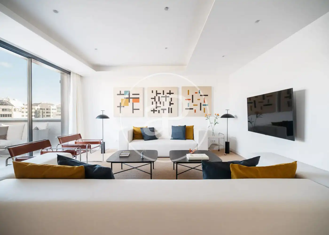 Sala d'estar de Pis de lloguer en Madrid amb Aire condicionat, Calefacció i Terrassa