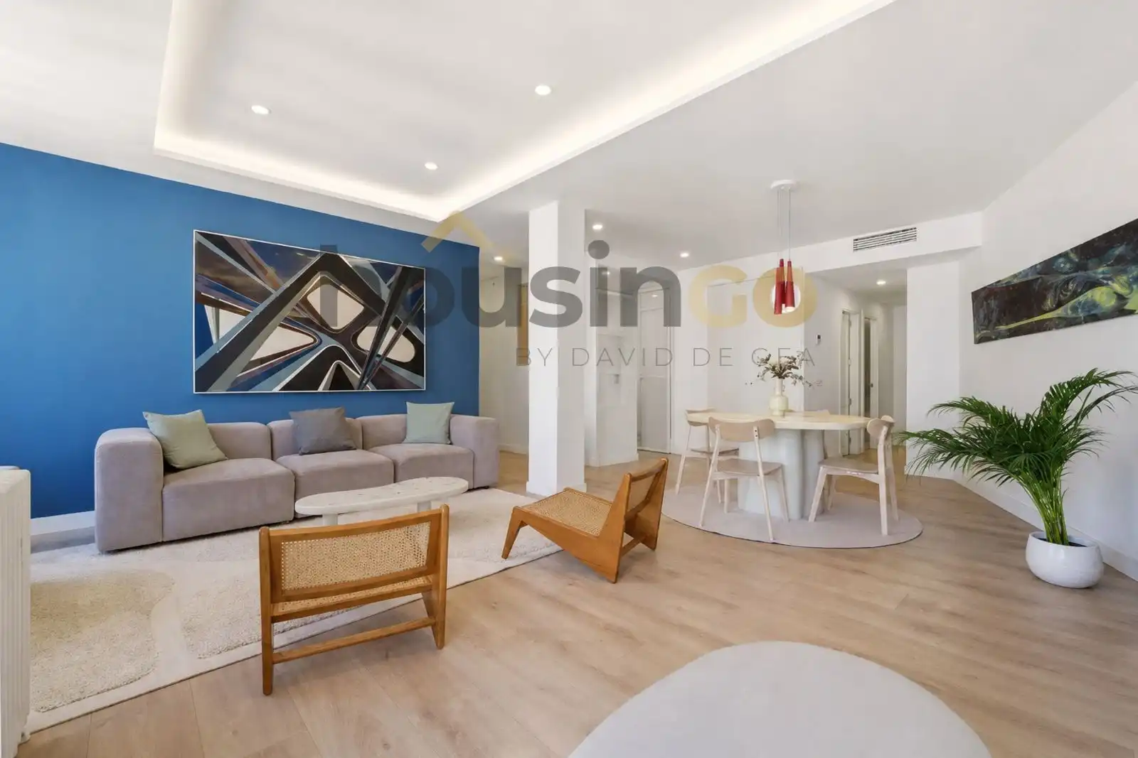 Sala de estar de Piso de alquiler en Madrid con Aire acondicionado, Calefacción y Parquet