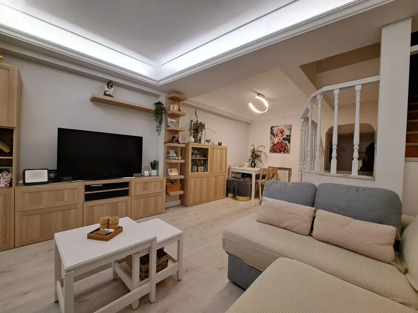 Wohnzimmer von Maisonette zum Verkauf in Pinto mit Klimaanlage, Heizung und Parkett