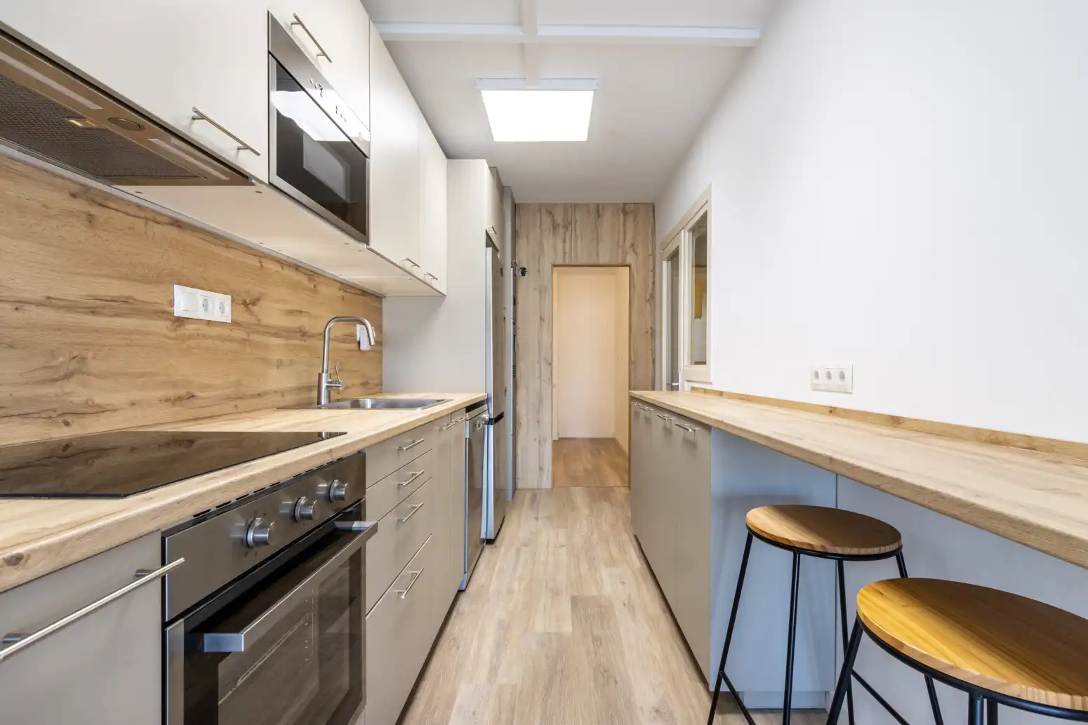 Küche von Wohnung zum Verkauf in Terrassa mit Heizung, Parkett und Balkon