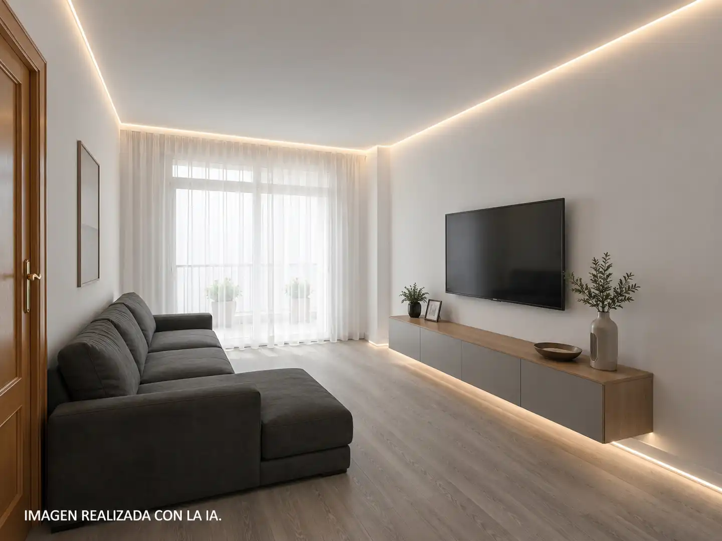 Wohnzimmer von Wohnung zum Verkauf in L'Hospitalet de Llobregat mit Balkon