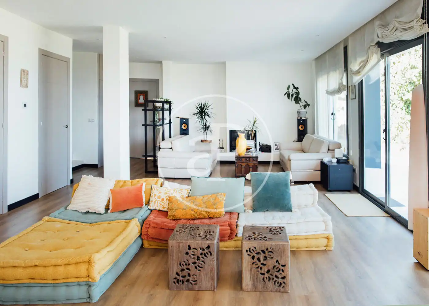 Sala de estar de Casa o chalet de alquiler en Sant Vicenç de Montalt con Aire acondicionado, Calefacción y Jardín privado