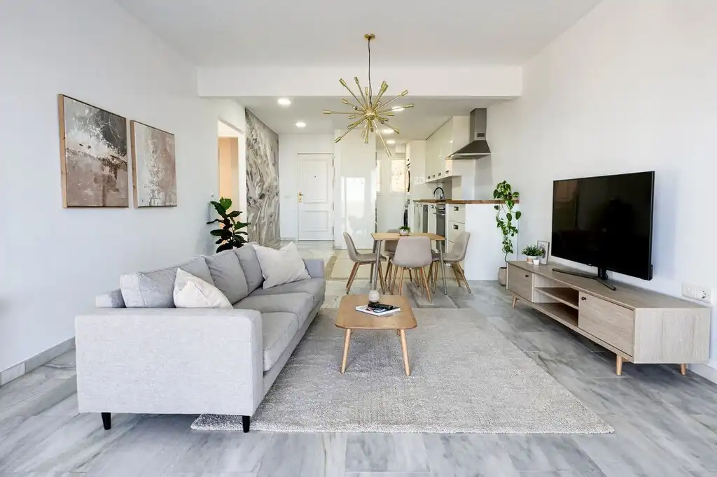 Wohnzimmer von Erdgeschoss zum Verkauf in Benalmádena mit Klimaanlage, Terrasse und Gemeinschaftspool