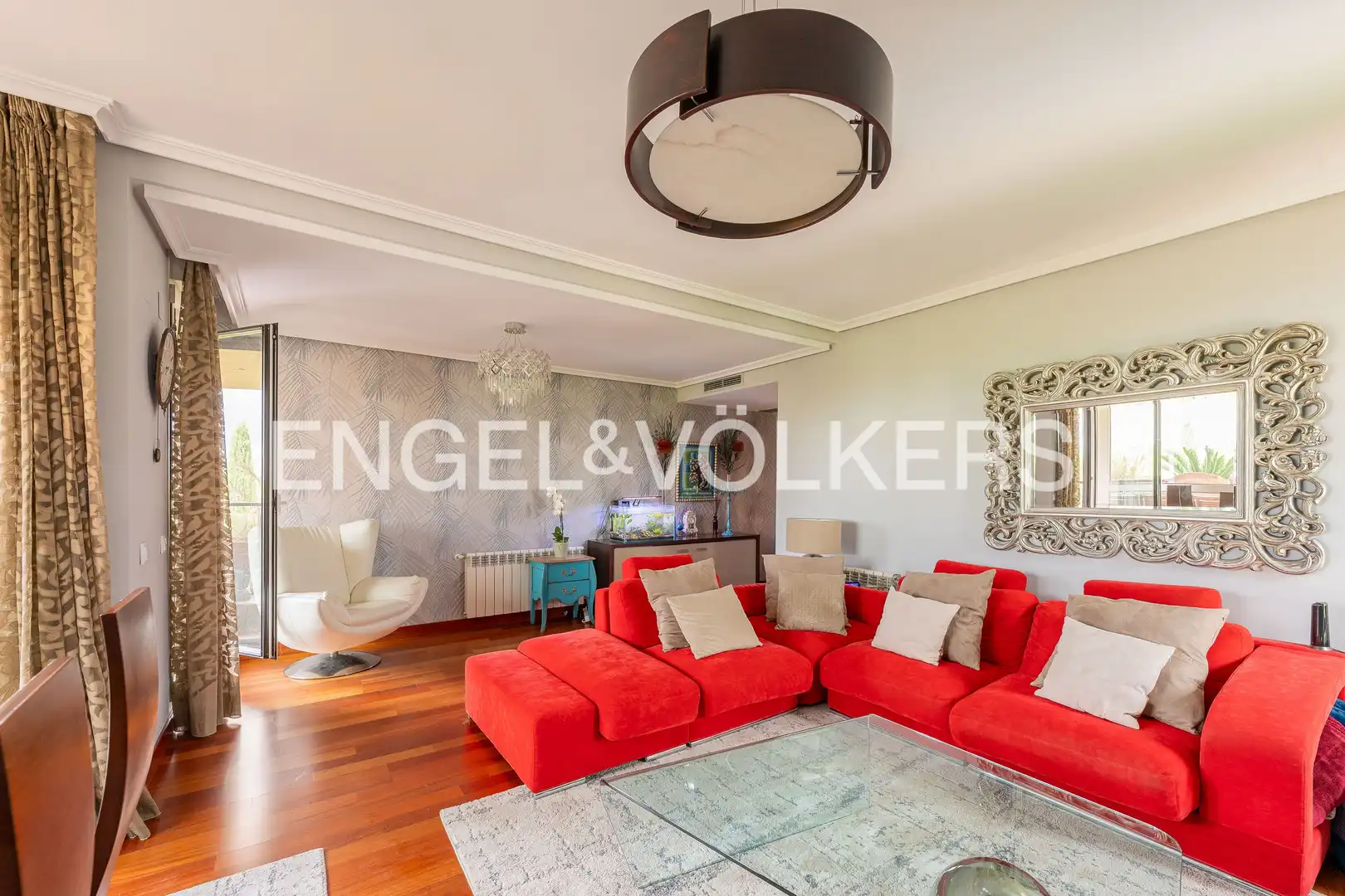 Sala de estar de Ático de alquiler en Boadilla del Monte con Aire acondicionado, Calefacción y Parquet