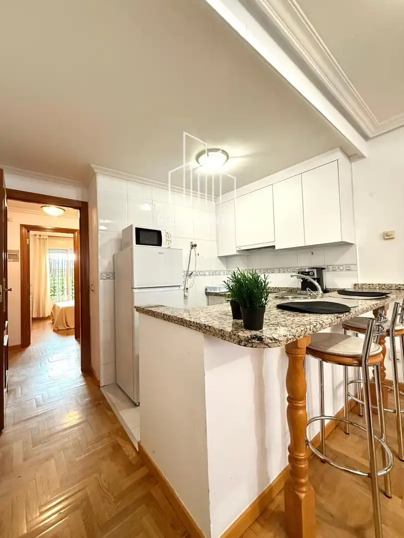 Cuina de Apartament de lloguer en Salamanca amb Calefacció, Terrassa i Moblat