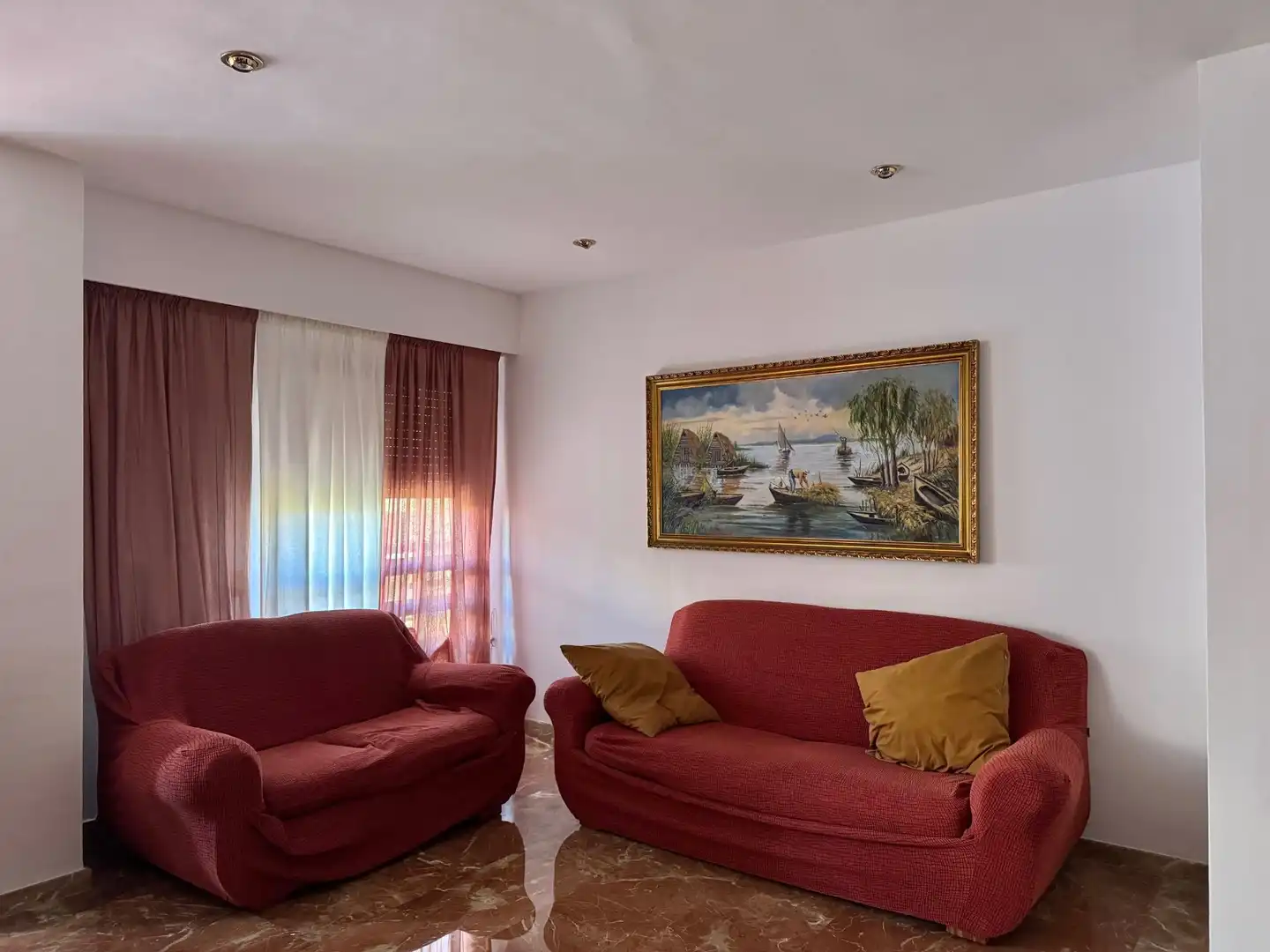Sala d'estar de Pis de lloguer en Valencia amb Aire condicionat, Calefacció i Moblat