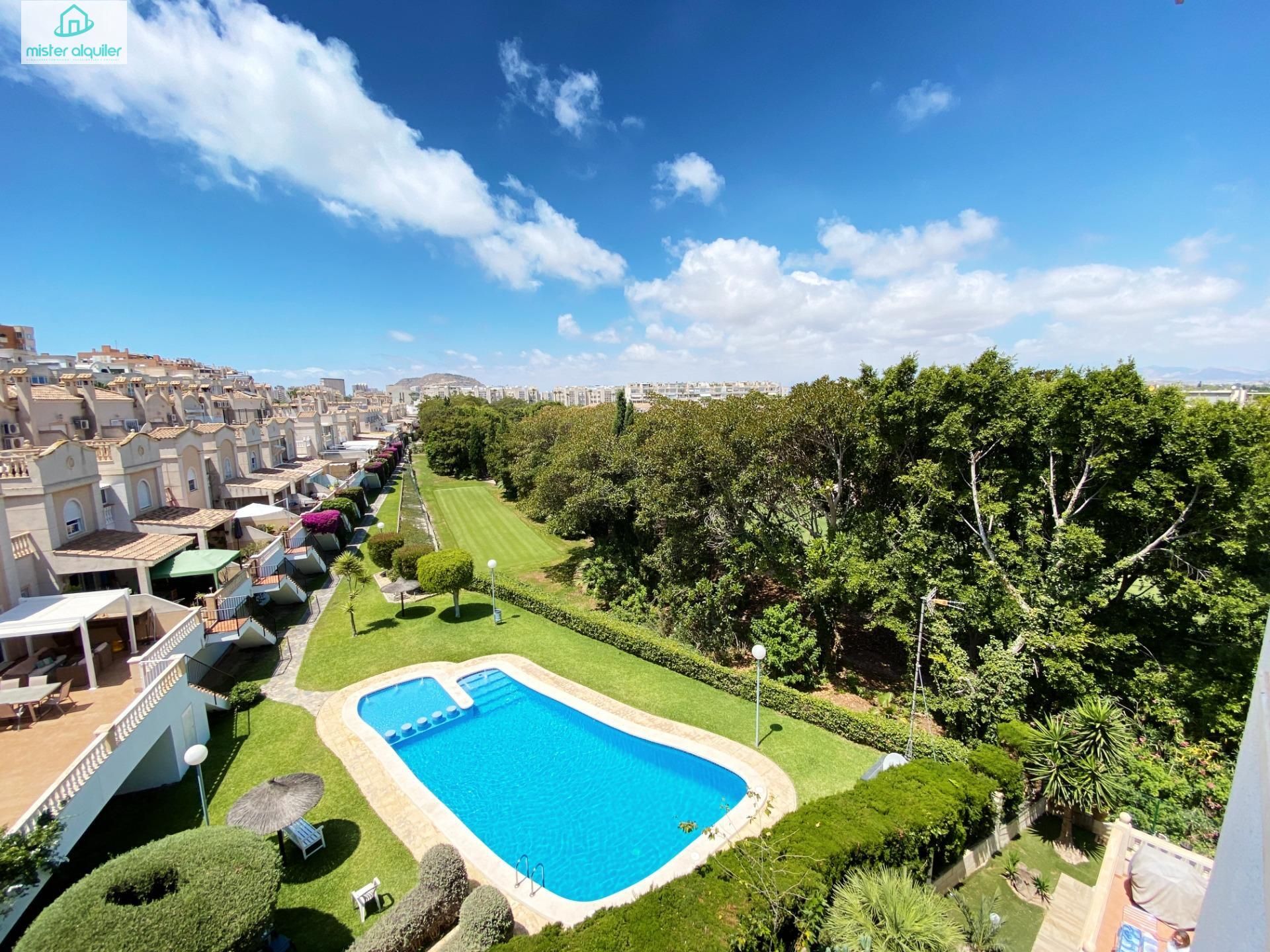 Garden of Apartment to rent in Alicante / Alacant  with Air Conditioner, Heating and Private garden