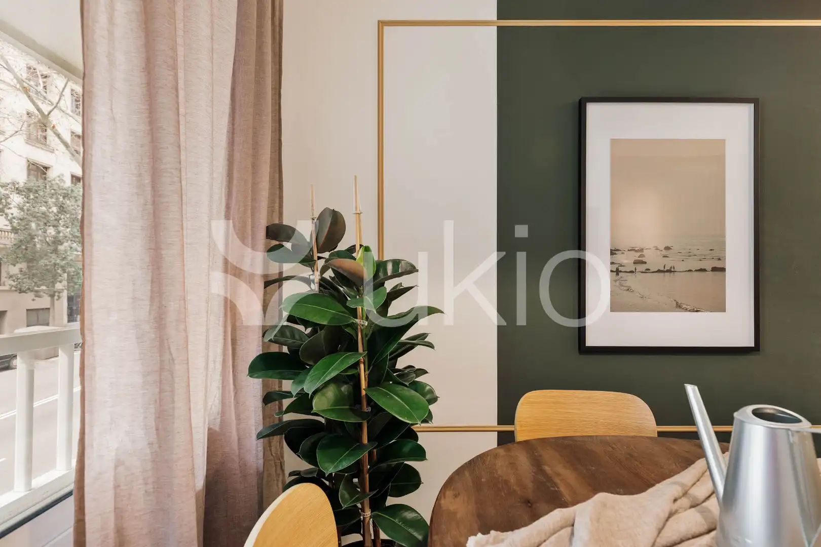 Sala de estar de Apartamento de alquiler en Barcelona con Aire acondicionado, Calefacción y Amueblado
