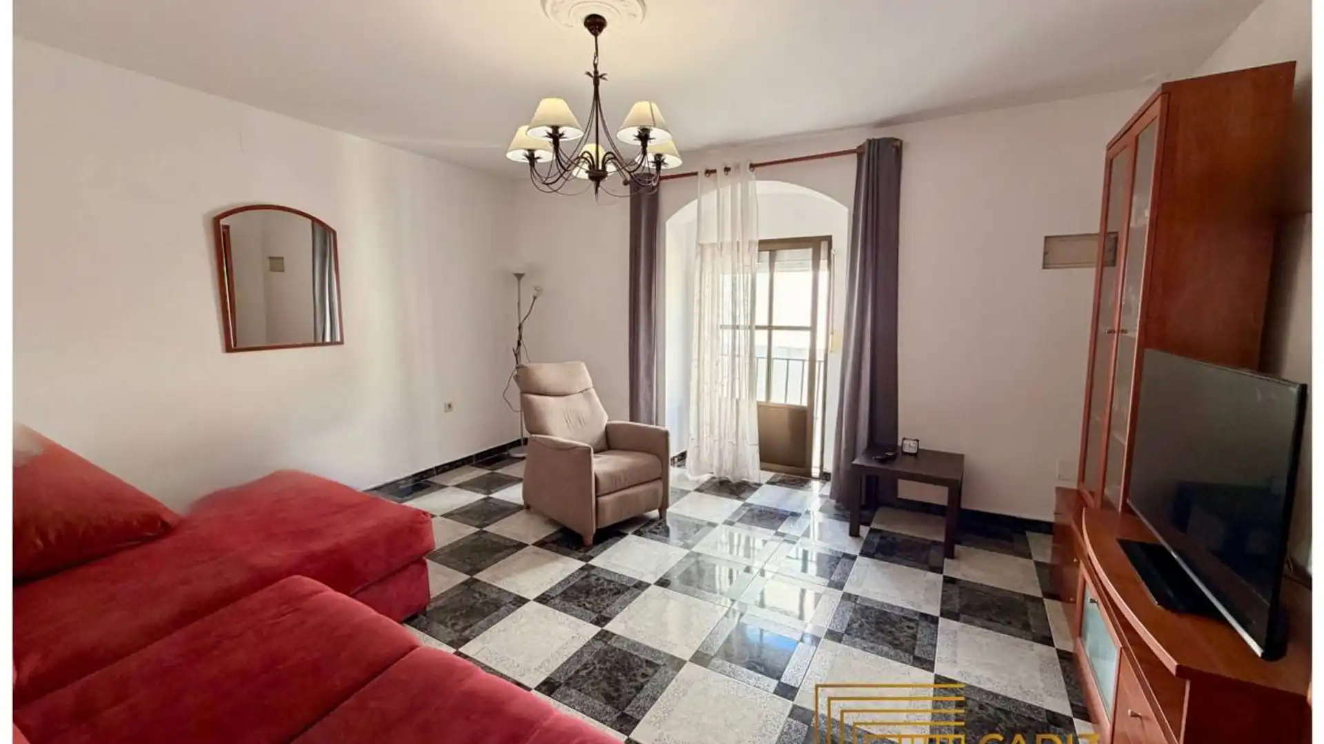Sala de estar de Piso en venta en  Cádiz Capital con Terraza