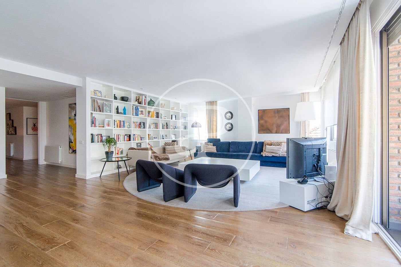 Sala d'estar de Pis de lloguer en  Barcelona Capital amb Aire condicionat, Calefacció i Terrassa