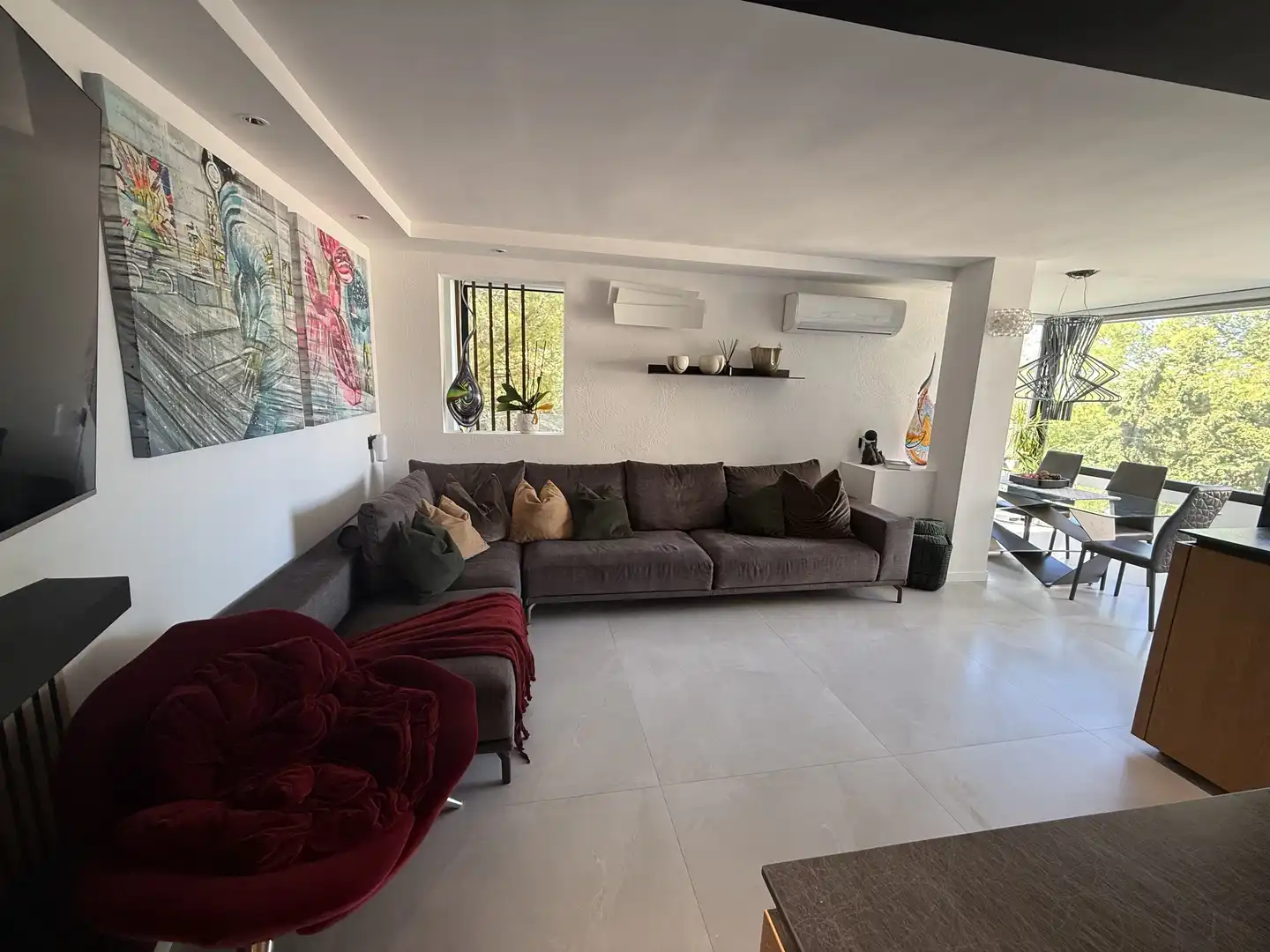 Sala d'estar de Pis en venda en Calvià amb Aire condicionat, Terrassa i Piscina